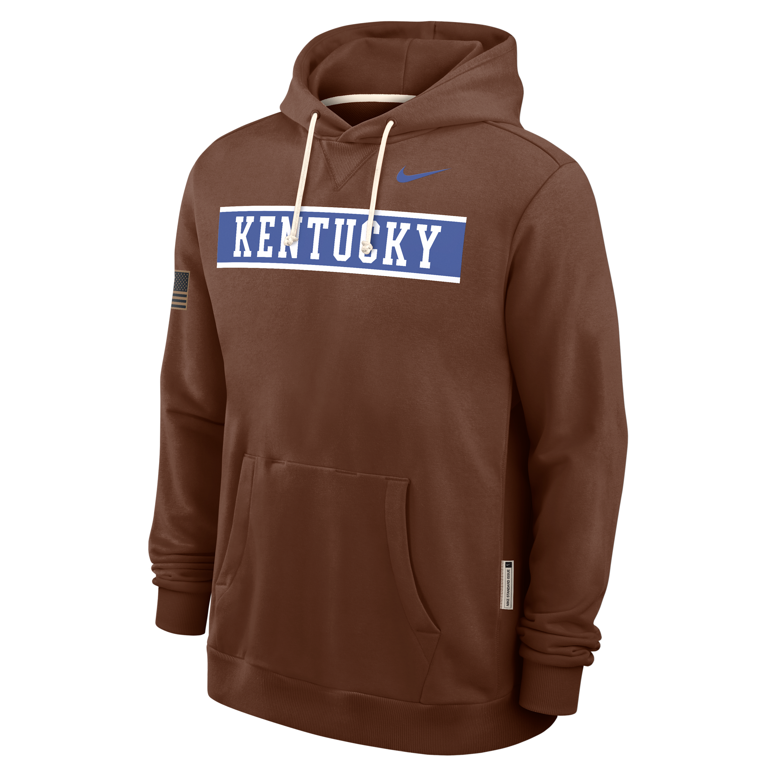 Kentucky 2026 Military Appreciation Standard Issue Nike Men's Dri-FIT College Pullover Hoodie in Brown | 03AZ2GYNKY-4EB