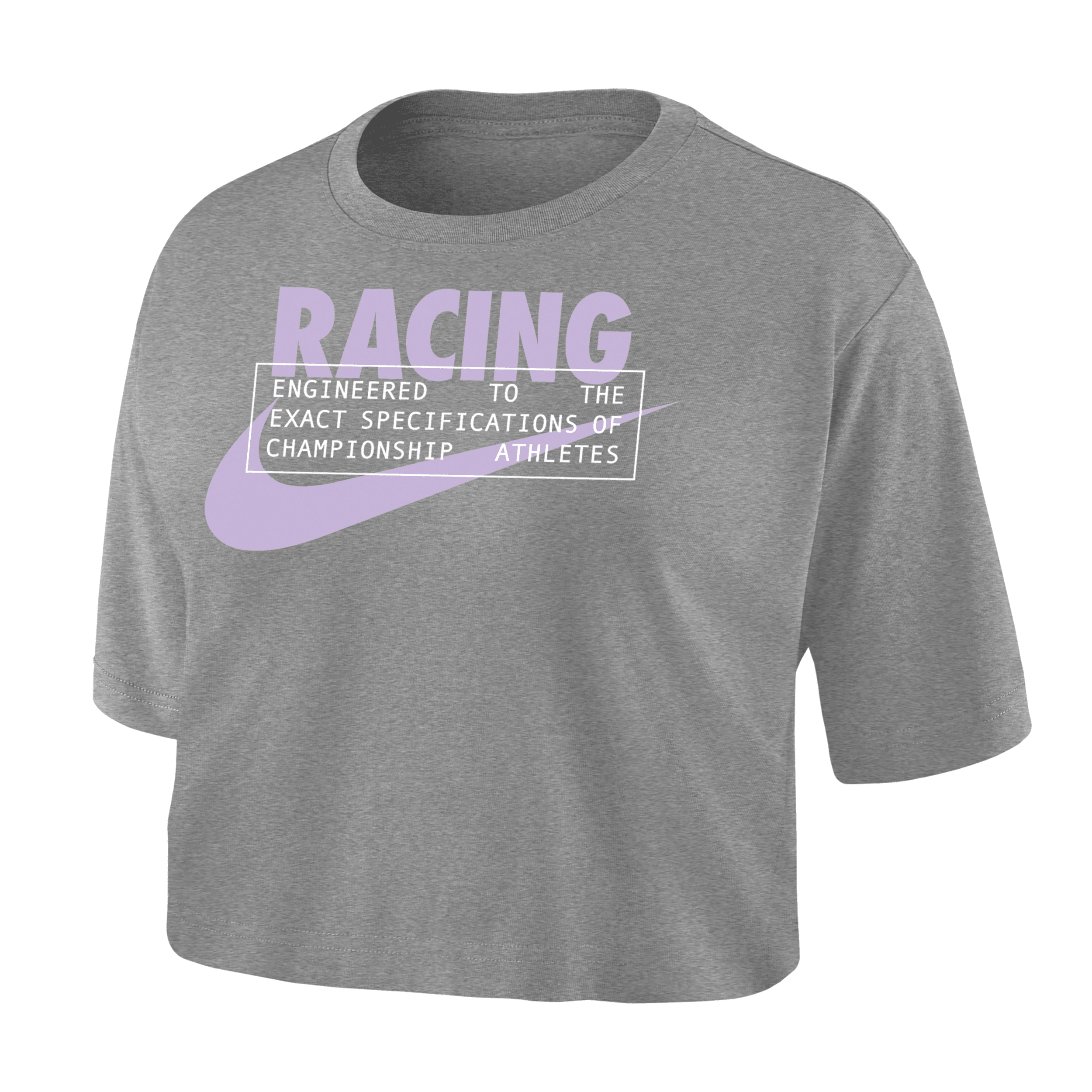 Nike Racing Louisville  Women's Dri-fit Soccer Cropped T-shirt In Grey