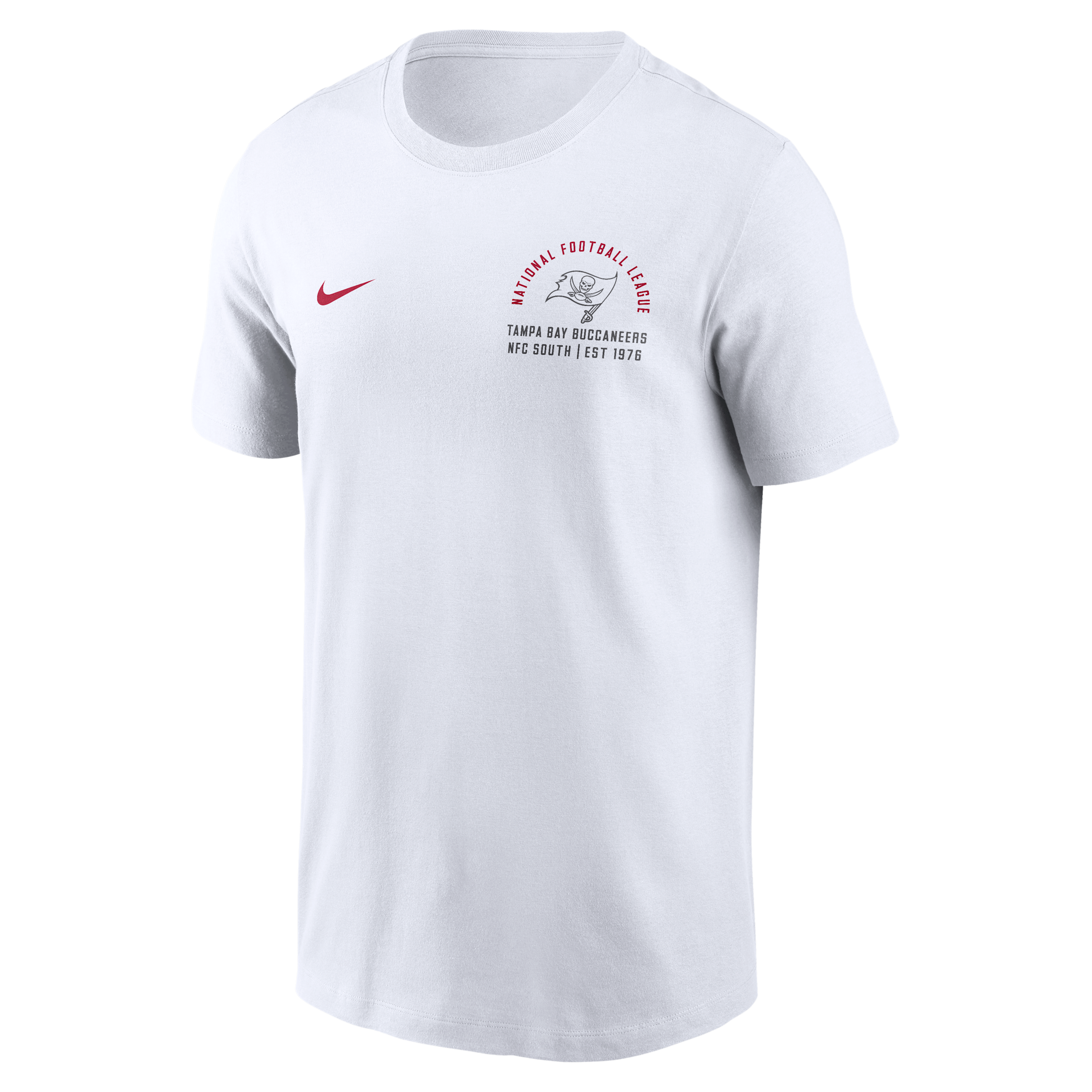 Tampa Bay Buccaneers Essential Nike Men's NFL T-Shirt in White | N19910A8B-PNG
