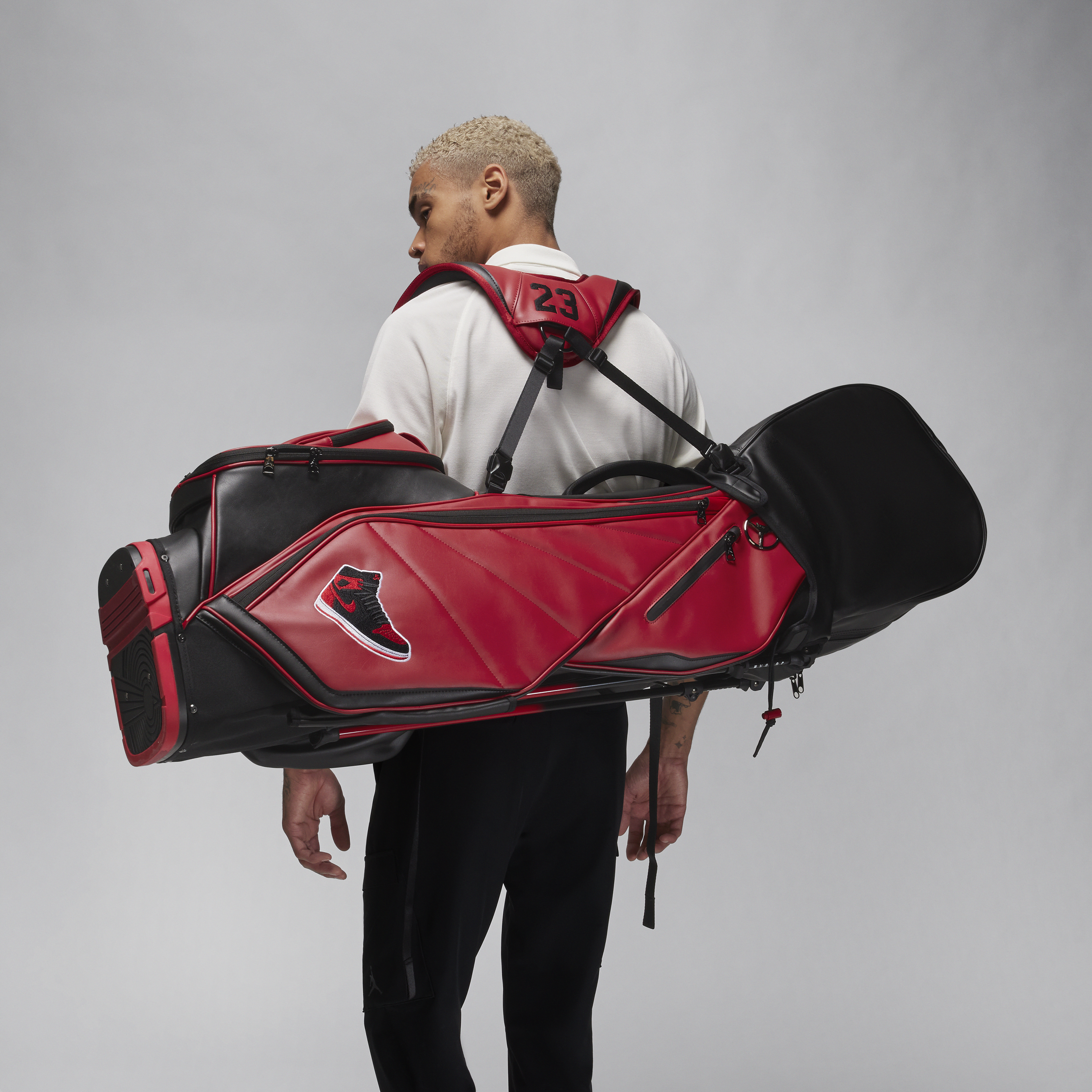 Jordan Fade Away Luxe 6-way Golf Bag In Red