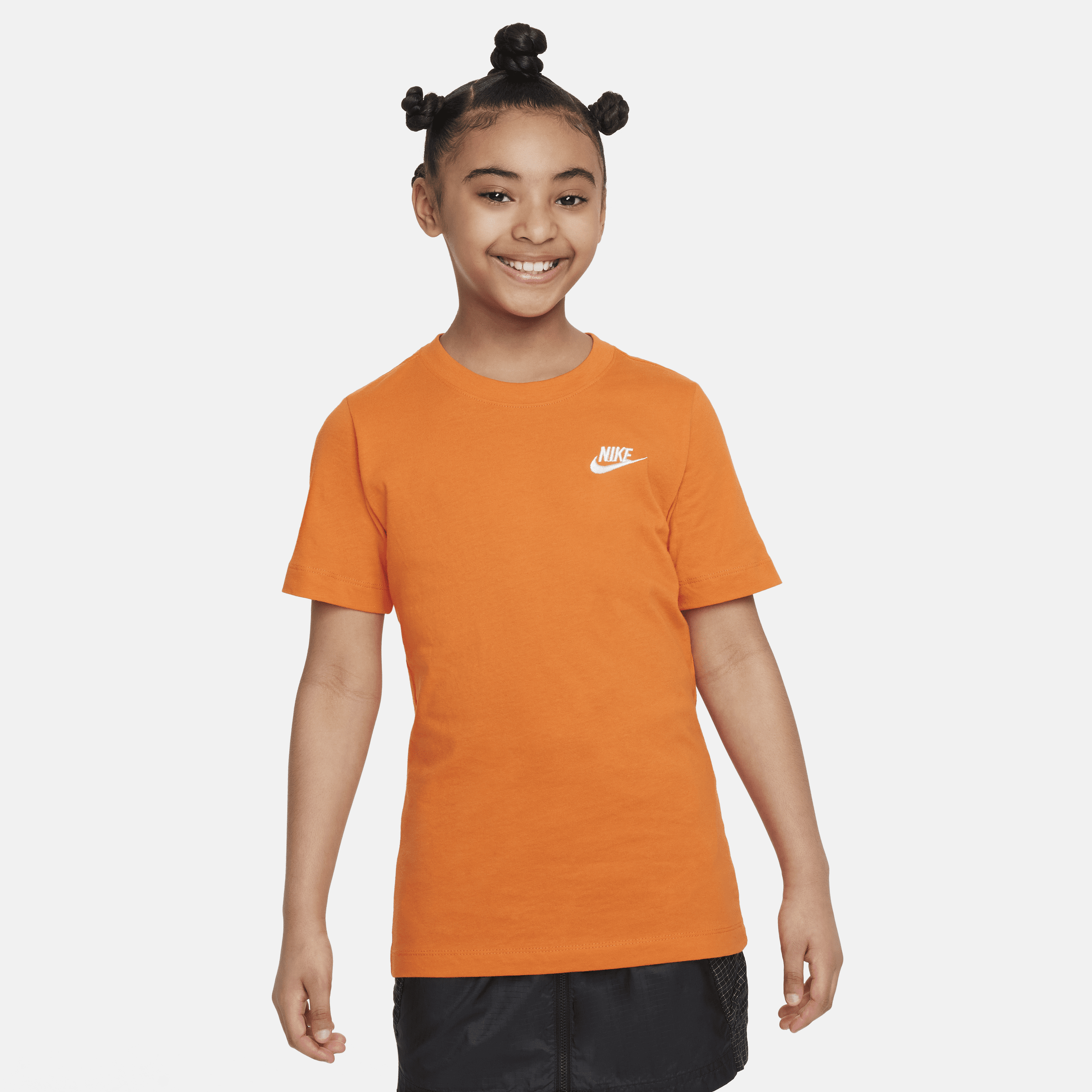 Shop Nike Sportswear Big Kids' T-shirt In Orange