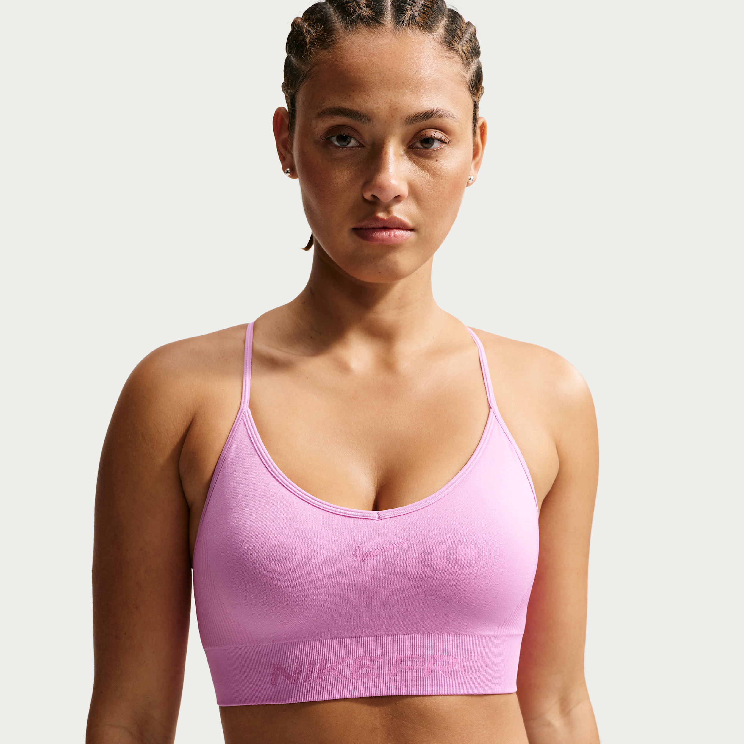 Women's Nike Pro Seamless Light-Support Padded Sports Bra in Purple | IB9843-503