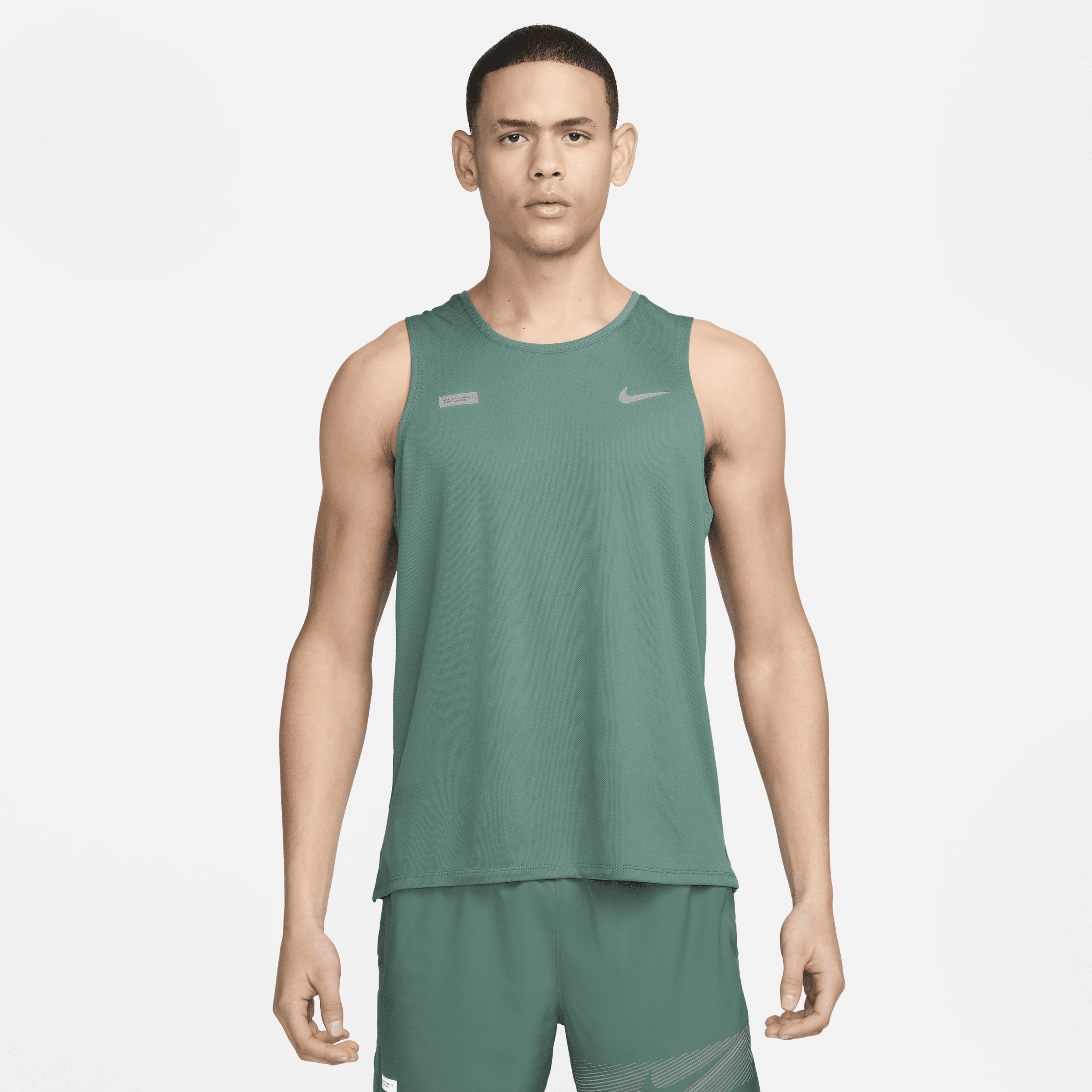 Shop Nike Men's Miler Flash Running Tank Top In Green