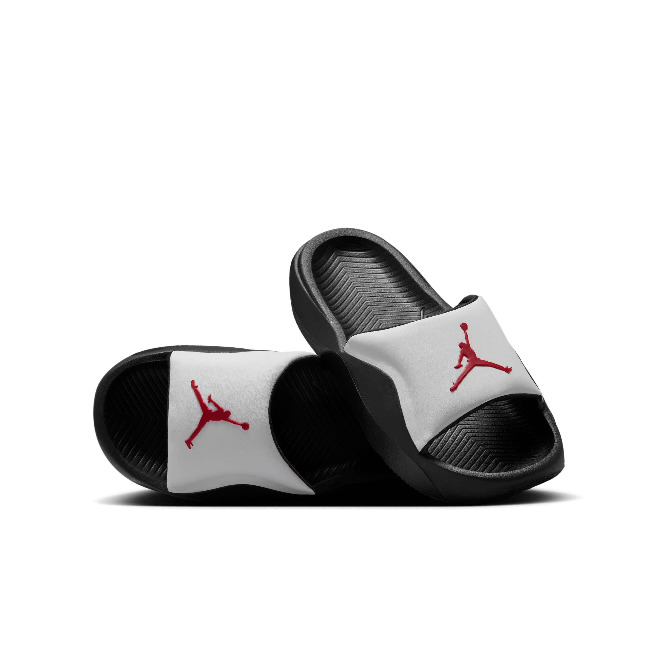 Jordan Kids' Franchise Slides, Size 6, White/Gym Red/Black