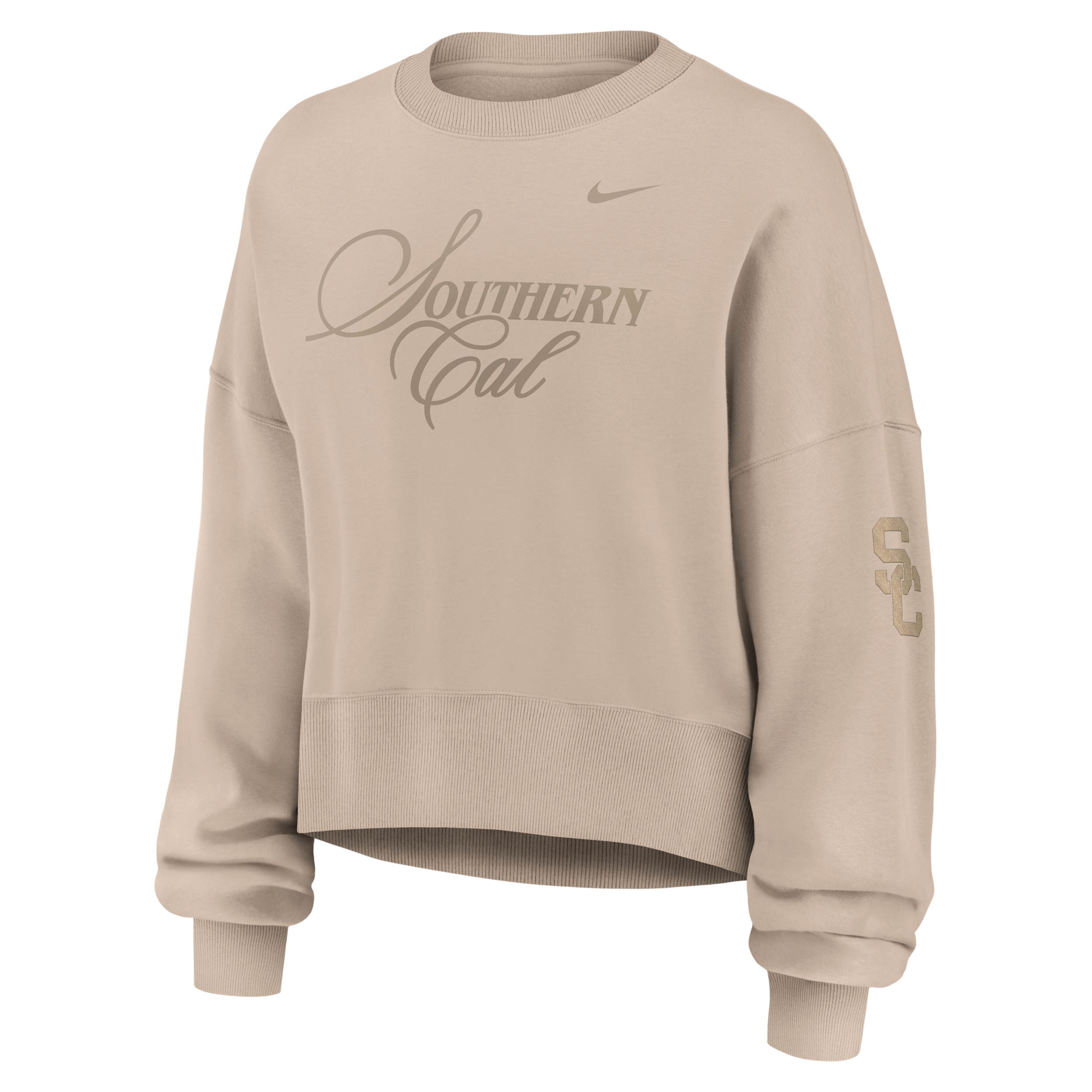 USC Neutral Stance Collection Phoenix Nike Women's College Oversized Pullover Hoodie in Brown | 01D705YSCJ-K11