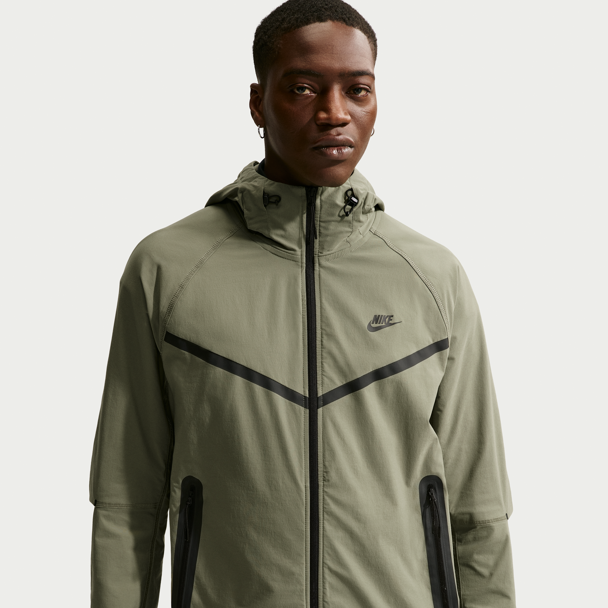 Nike Men's Tech Dri-FIT Woven Full-Zip Windrunner Jacket in Grey | IU6965-328