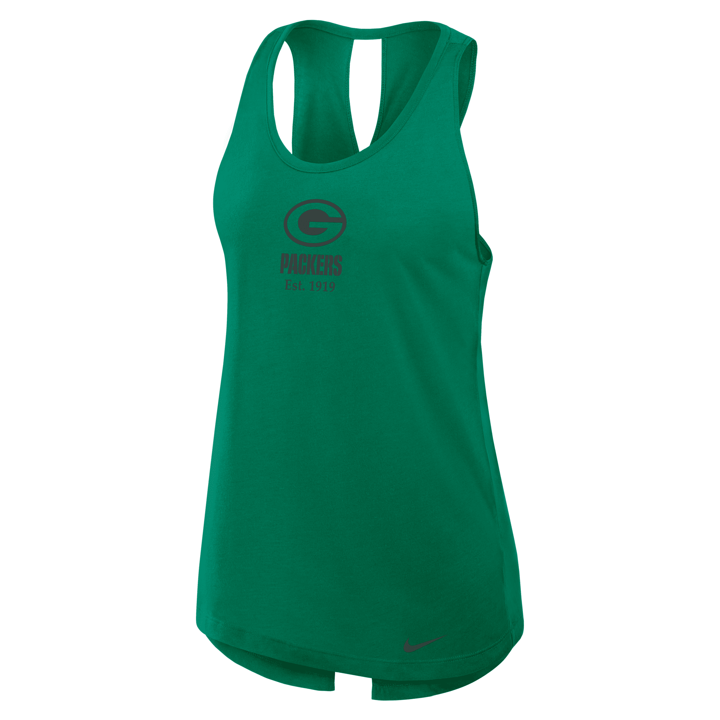 Nike Green Bay Packers Established Women's Dri-fit Nfl Tank Top