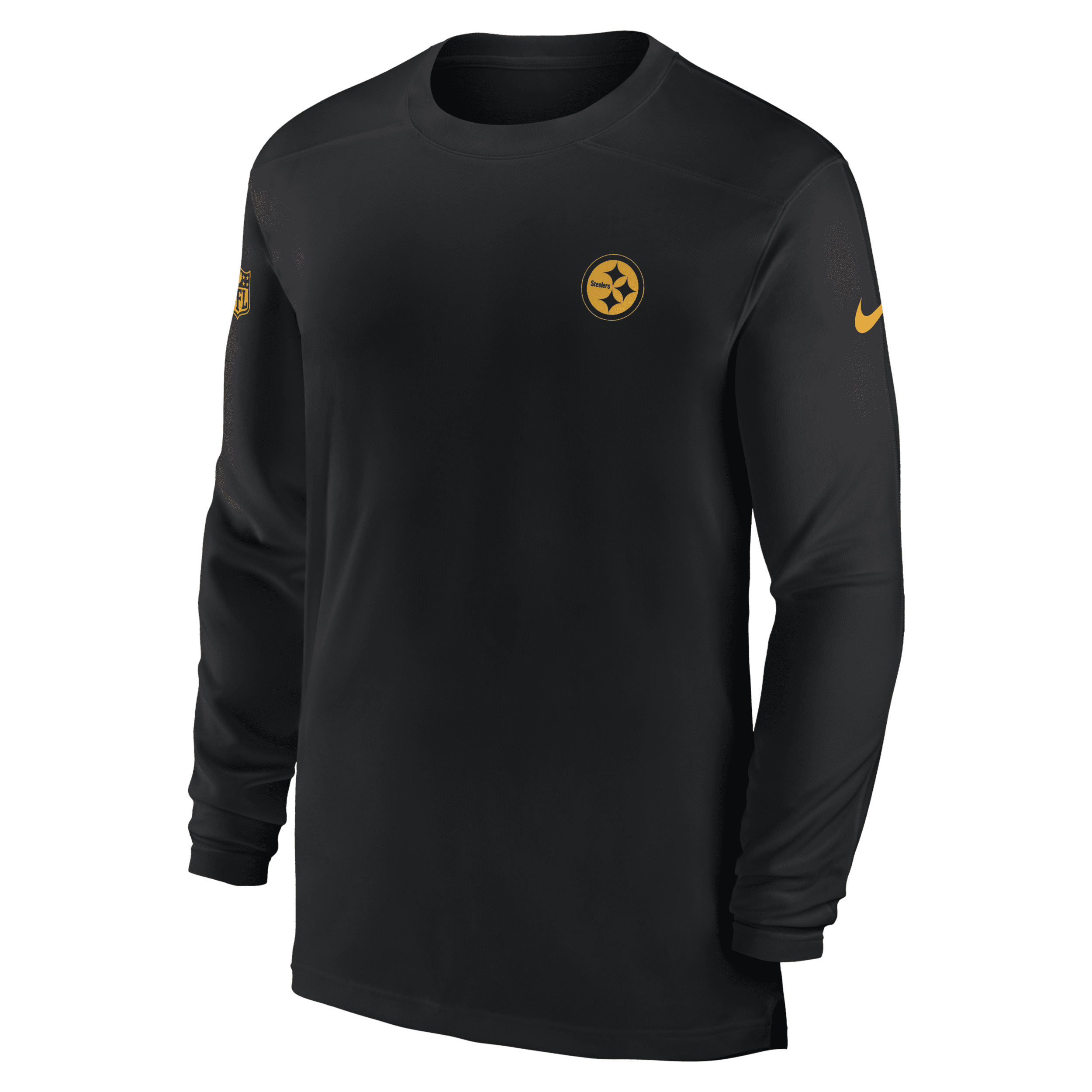 Nike Men's Dri-Fit Sideline Coach (NFL Pittsburgh Steelers) Long-Sleeve Top in Black, Size: Medium | 00M200A7L-0BK