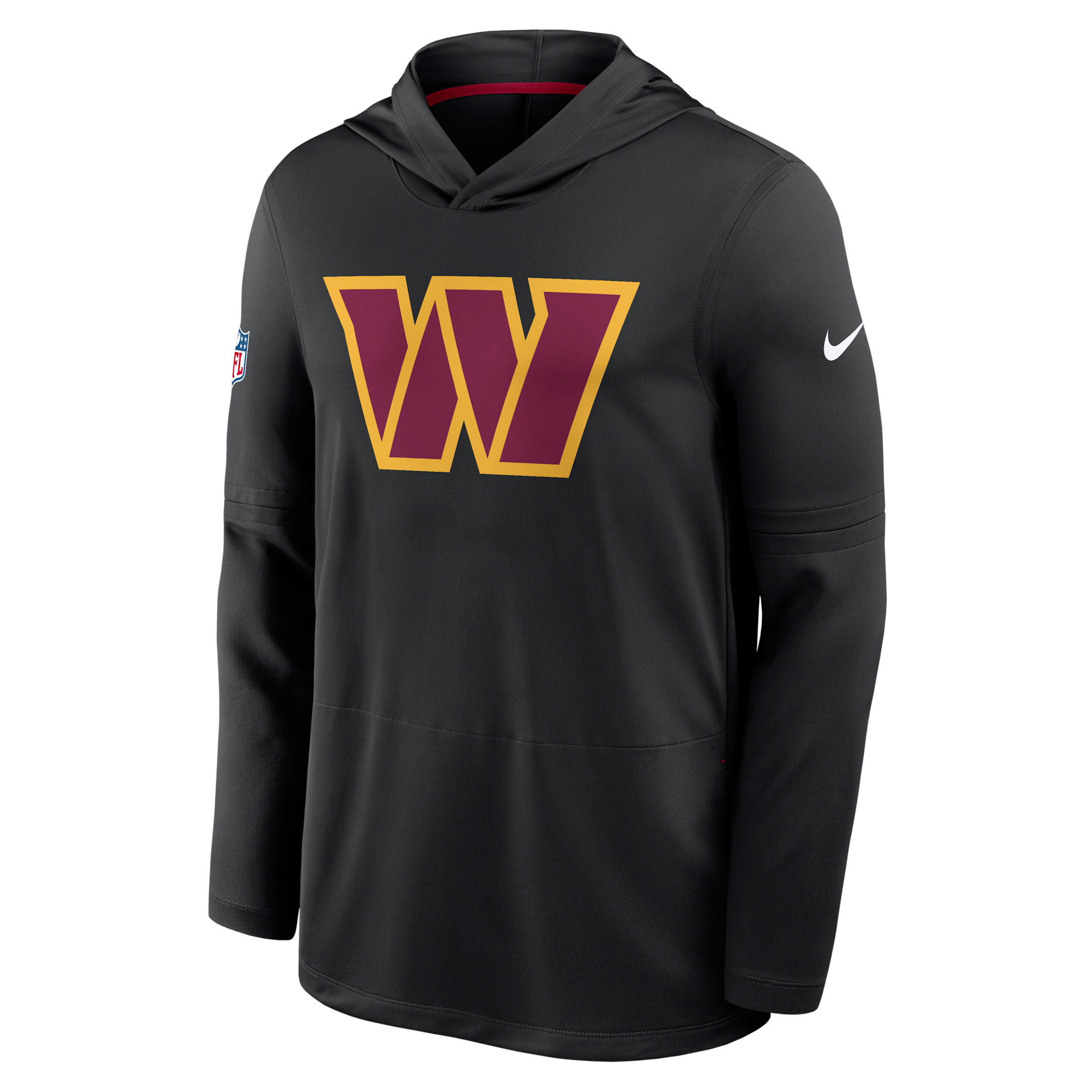 Men's Nike Black Washington Commanders Sideline Alternate Lightweight Long Sleeve Hooded Dri-FIT T-Shirt