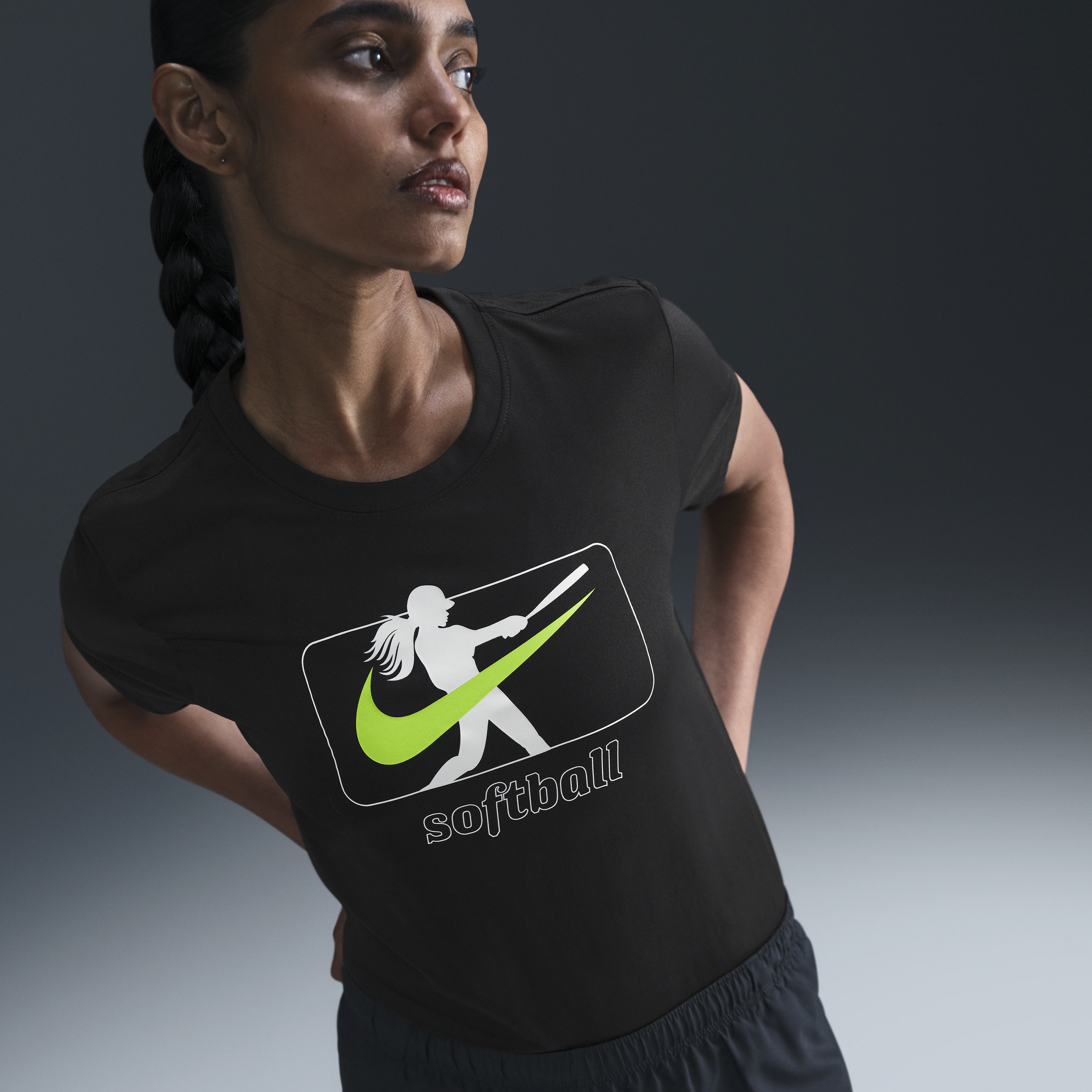 Nike Women's Dri-fit Softball T-shirt In Black