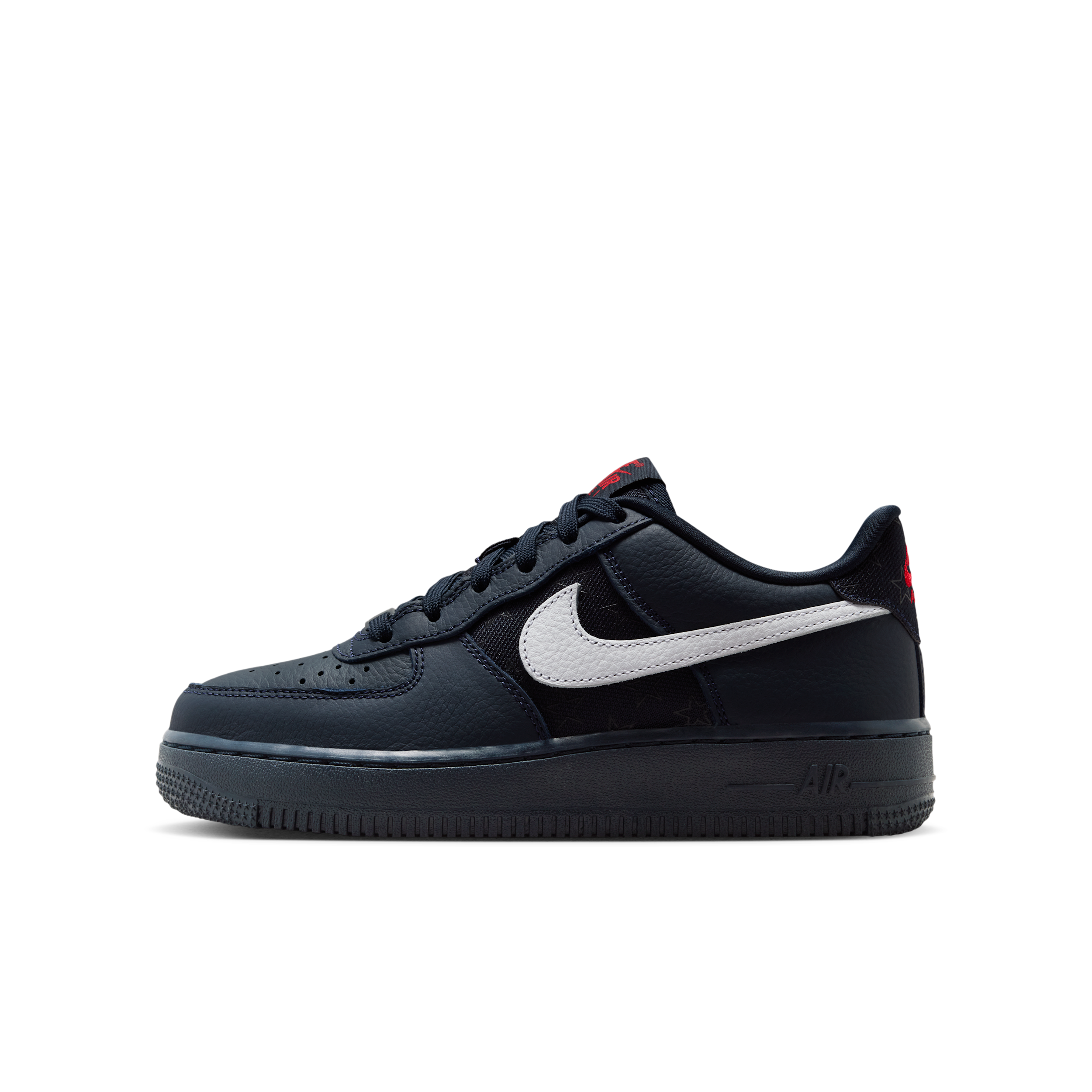 Boys Nike Air Force 1 WC2 - Boys' Grade School Shoes Dark Obsidian/White/Black Size 05.0