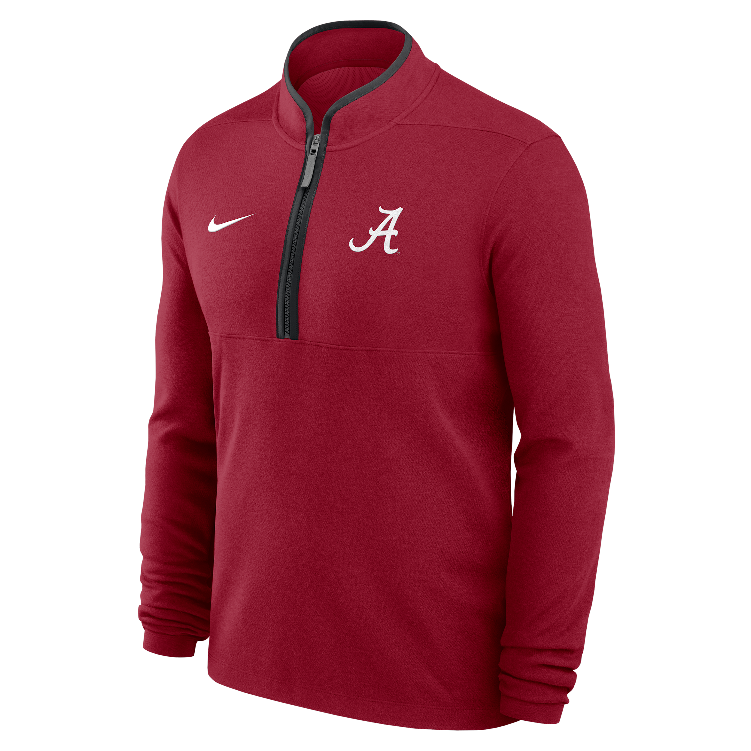 Nike Men's Crimson Alabama Crimson Tide Courtside Victory Dri-fit Half-Zip Pullover Sweatshirt - Crimson