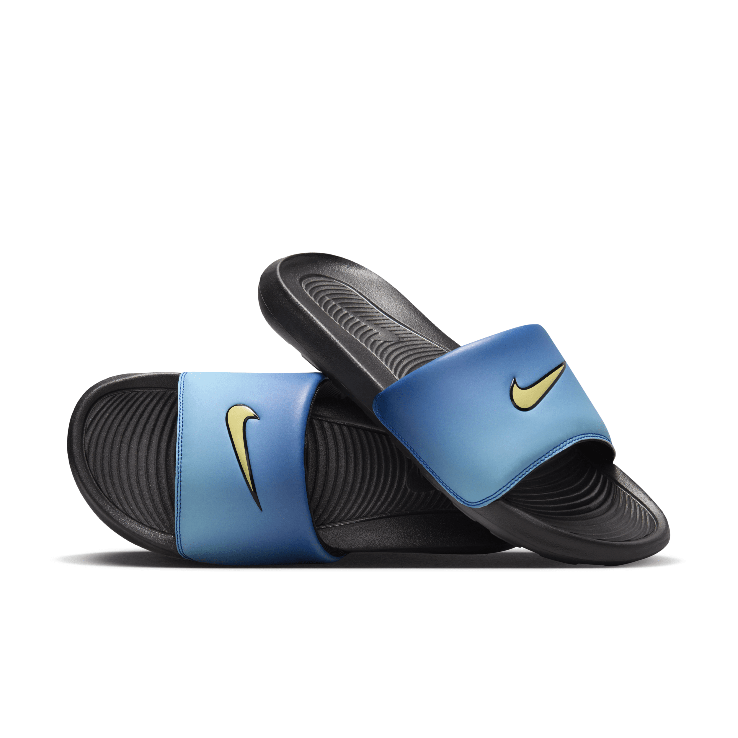 Shop Nike Men's Victori One Slides In Blue