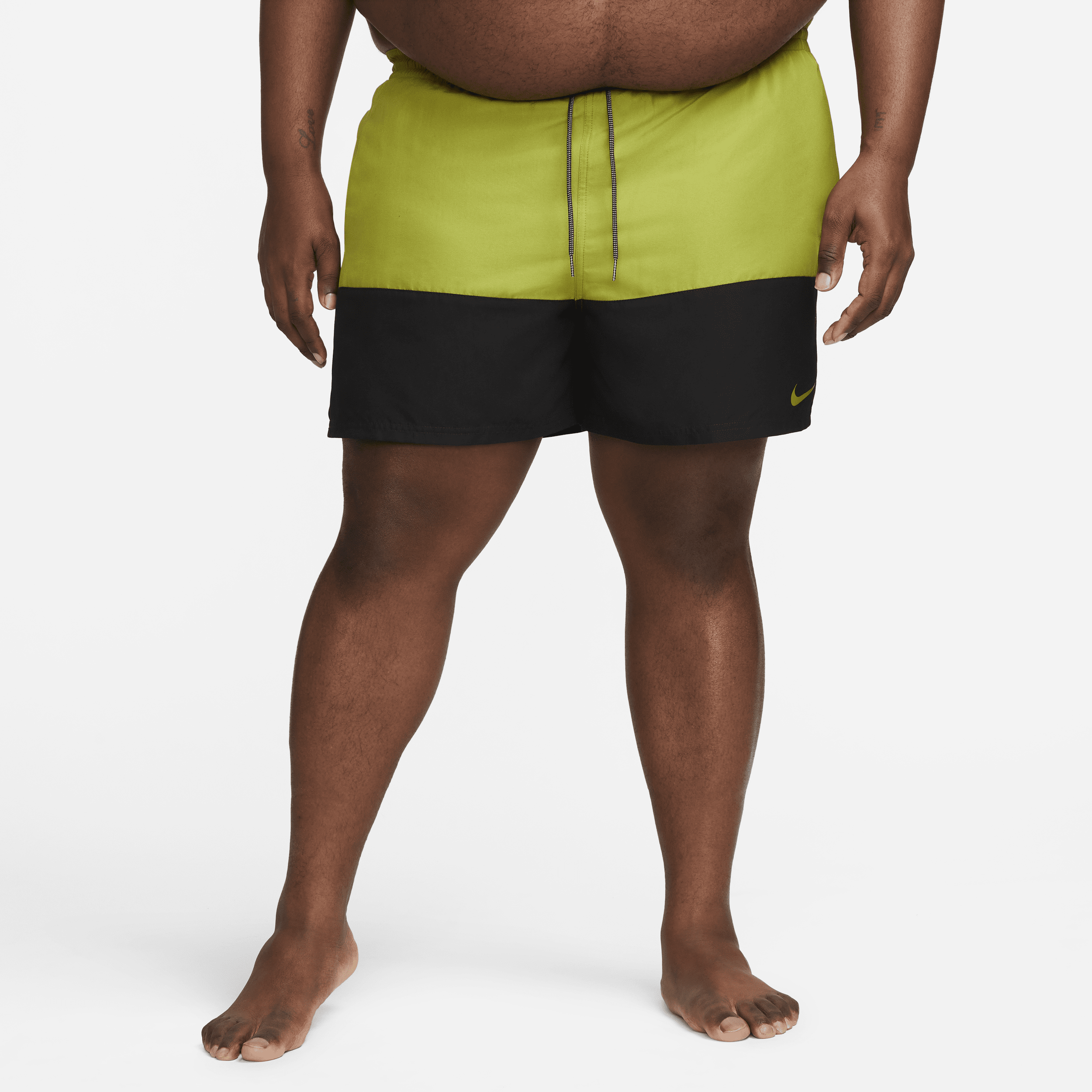 Nike Colorblock Drawstring Volley Shorts In Green