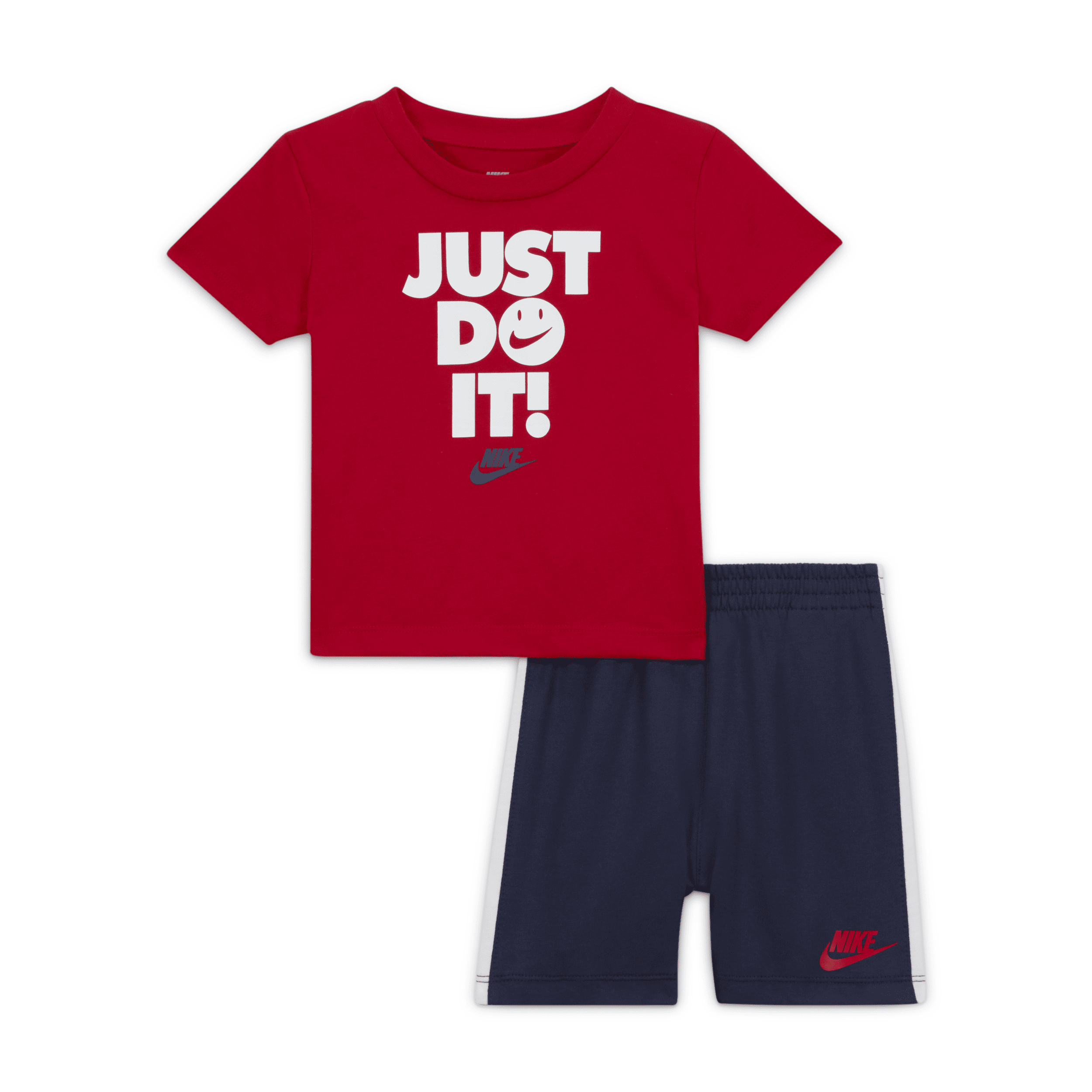 Nike Sportswear "just Do It" Shorts Set Baby 2-piece Set In Blue