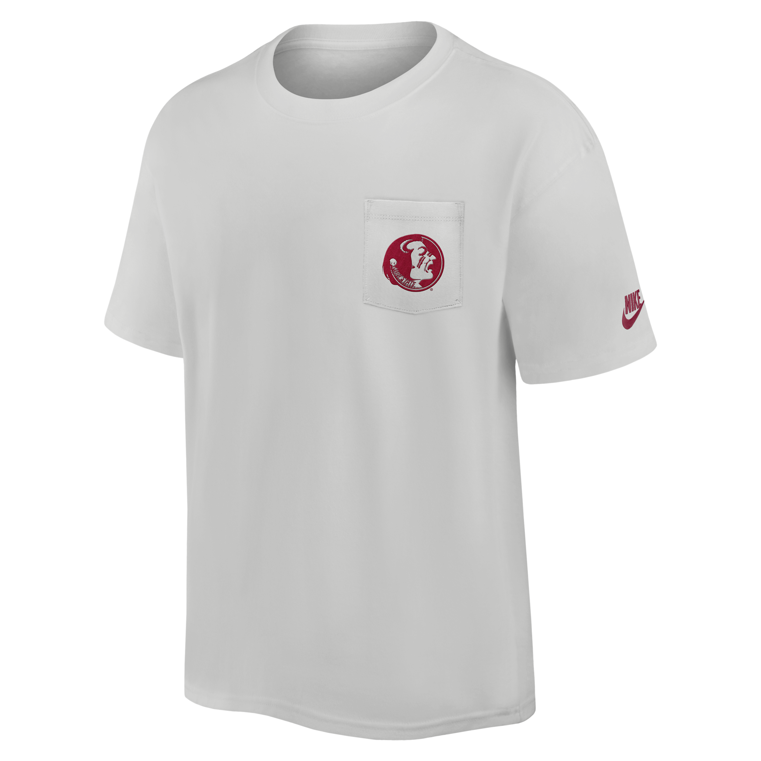 Florida State Legacy Max90 Pocket 2-Hit Nike Men's College T-Shirt in Grey | 01GC0BBFSH-E3Q