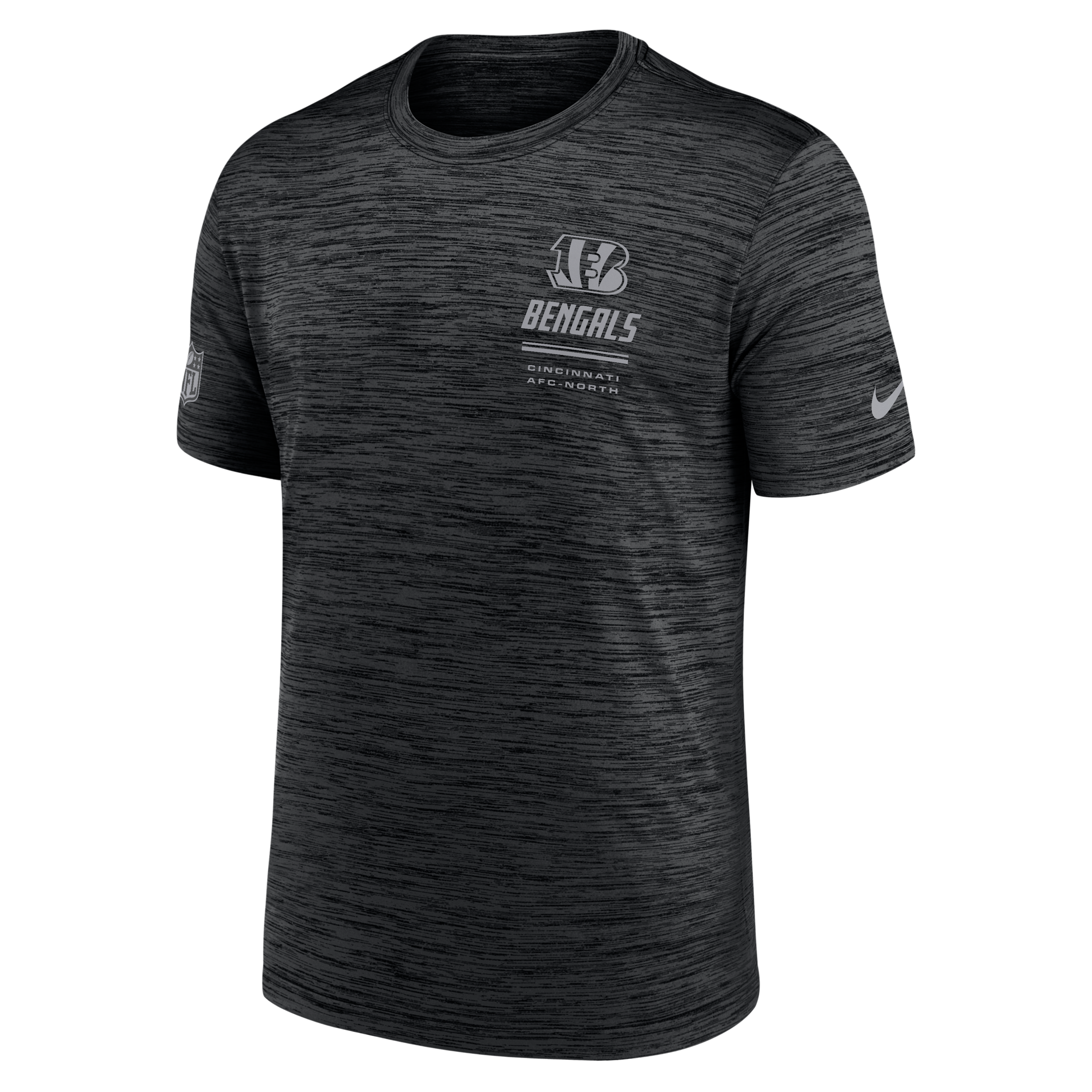 Cincinnati Bengals Sideline Team Issue Velocity Nike Men's Dri-FIT NFL T-Shirt in Black | 02ER00A9A-7VD