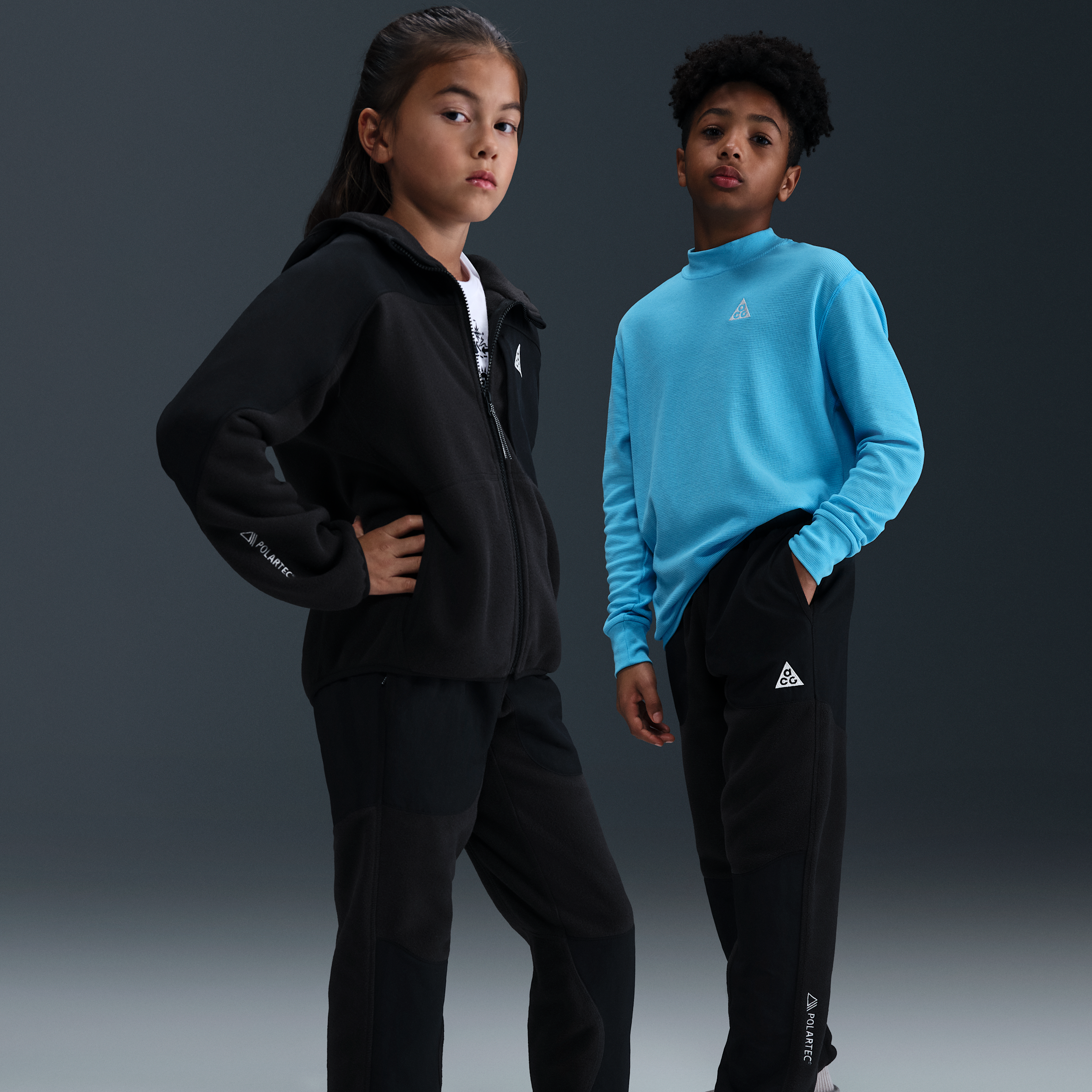 Nike ACG "Wolf Tree" Big Kids' PolartecÂ® Pants in Black | HQ9614-010