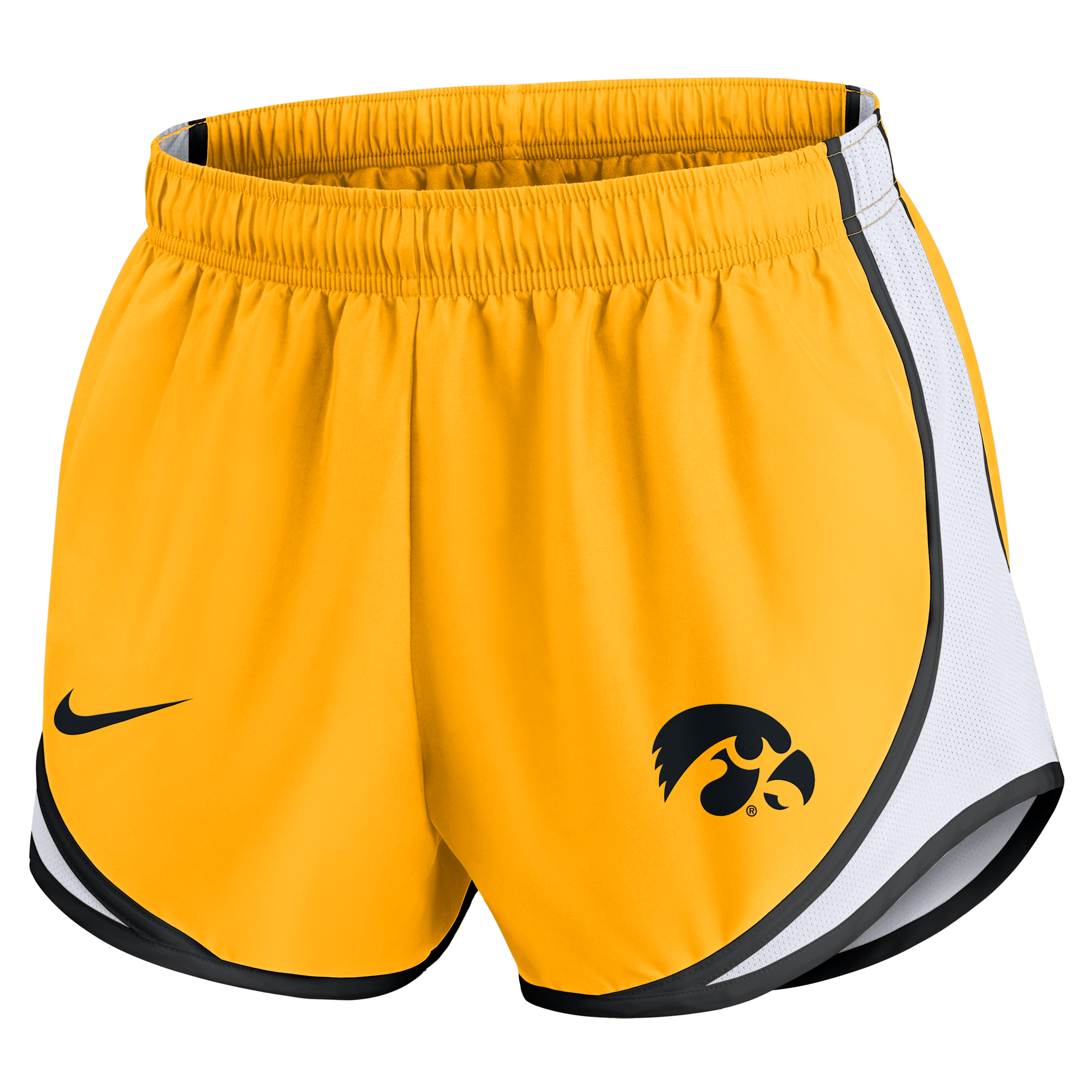 Nike Gold Iowa Hawkeyes Spring Break Tempo Performance Shorts In Yellow