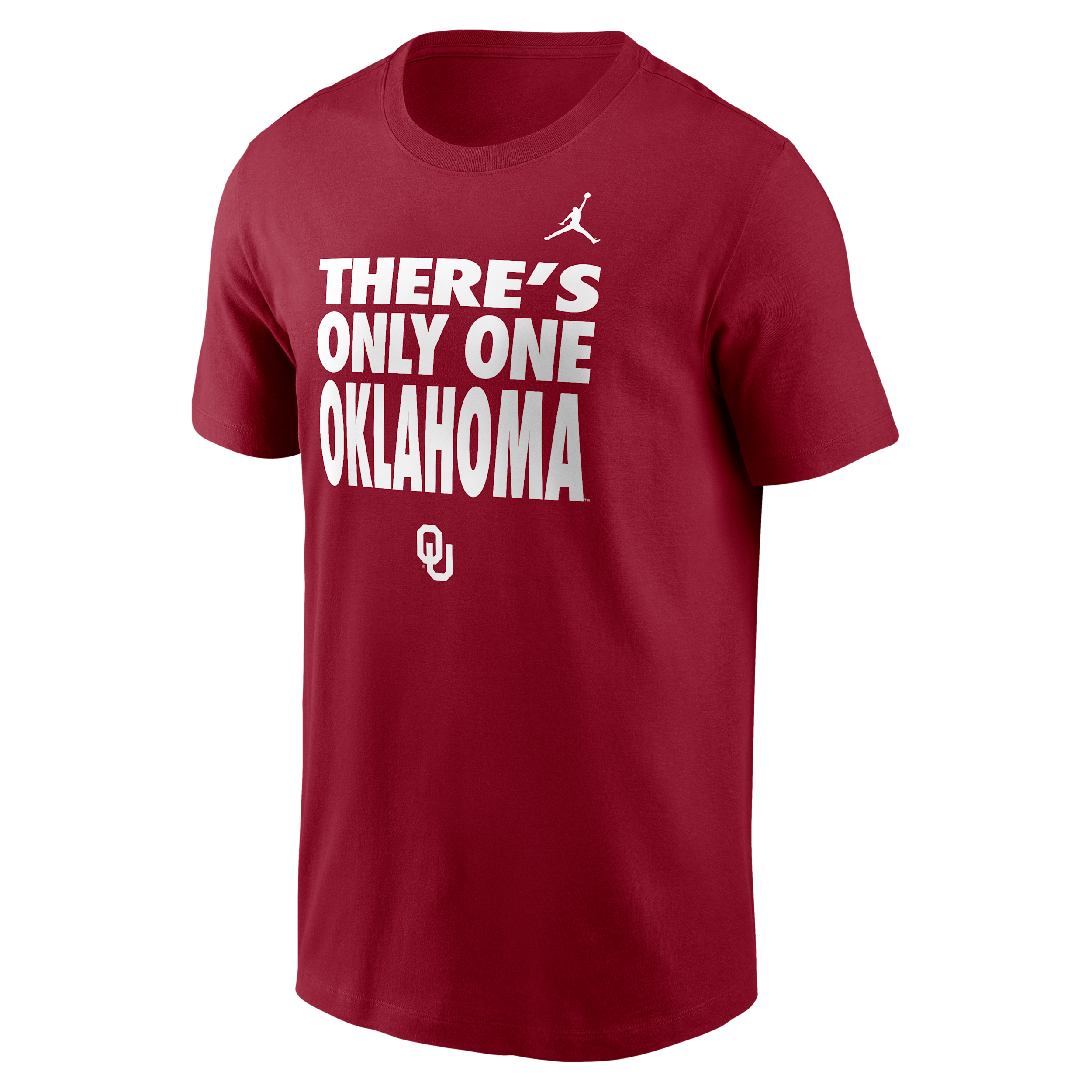 Men's Oklahoma Sideline Slogan Jordan Brand Dri-FIT College Long-Sleeve T-Shirt in Red | 0JET69WOKN-H2B