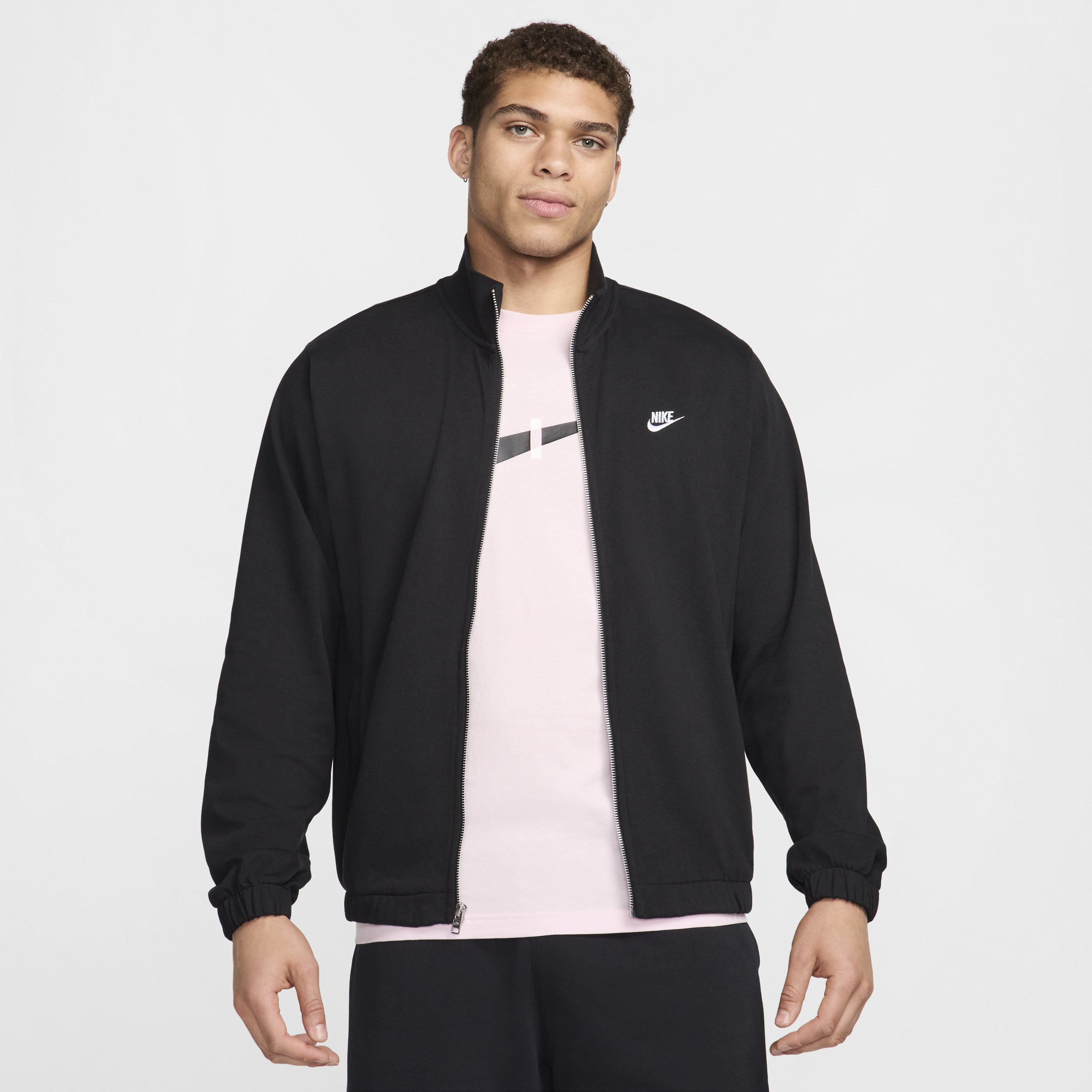 Nike Men's Club Knit Jacket In Black