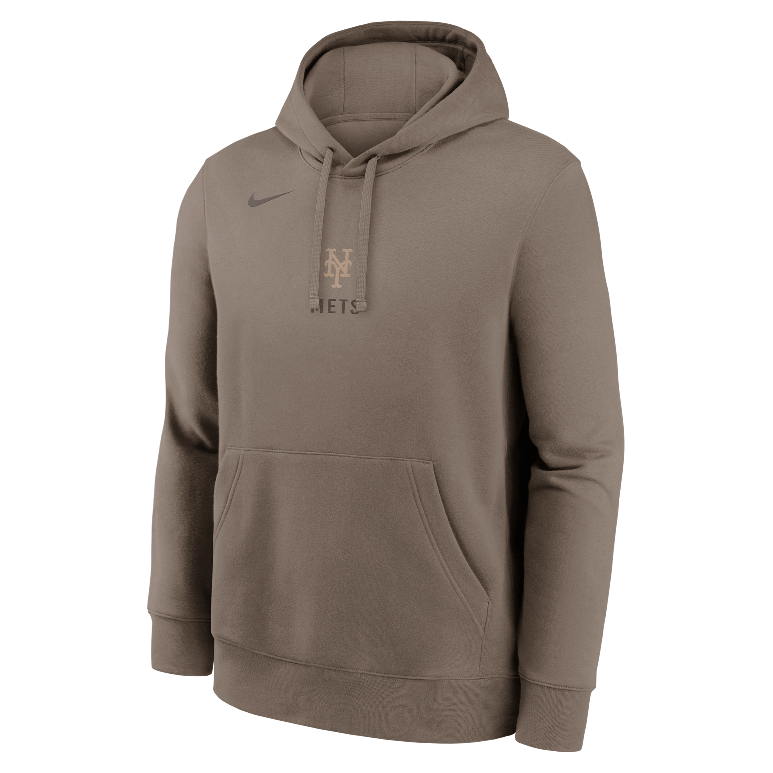 New York Mets Fashion Hemp Club Nike Men's MLB Pullover Hoodie in Brown | NKDK2FJNME-C0G