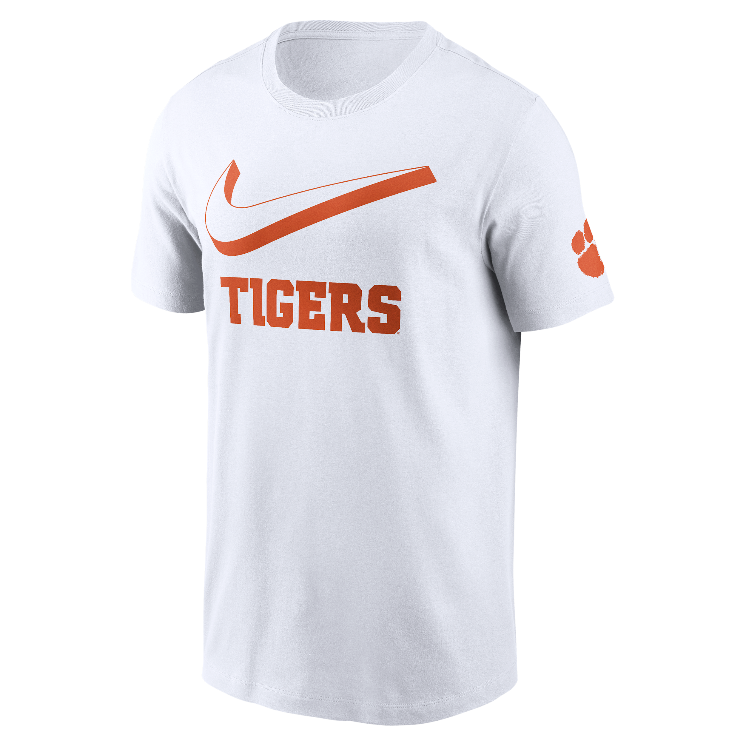 Nike White Clemson Tigers Primetime 2-hit Swoosh T-shirt In White