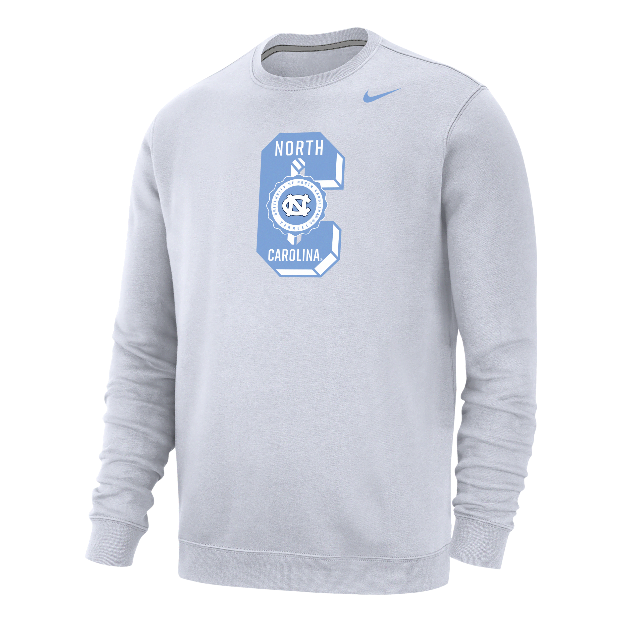 NIKE NORTH CAROLINA CLUB FLEECE MEN'S COLLEGE SWEATSHIRT 1013429089