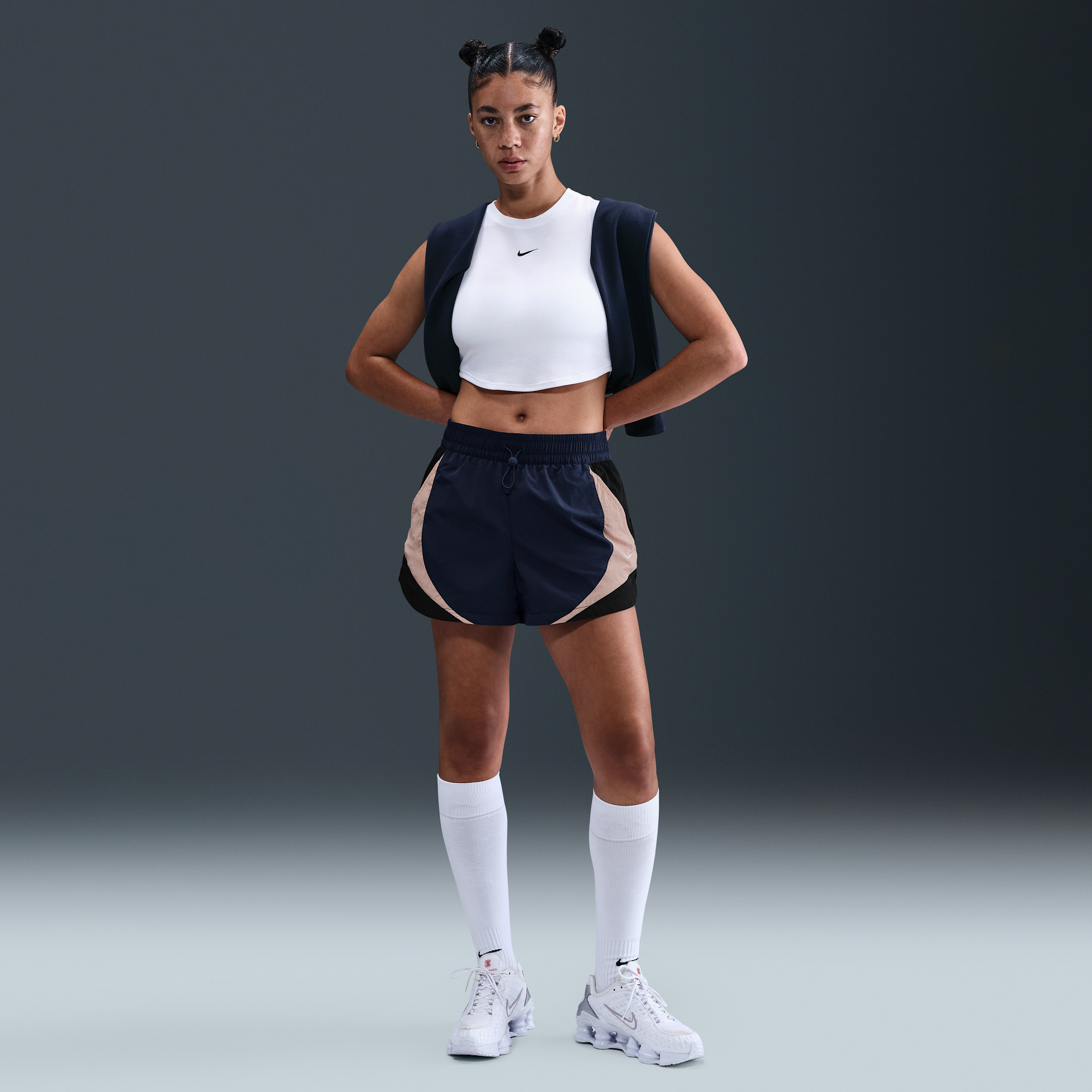 Nike Women's  Sportswear Mid-rise Loose 3" Track Shorts