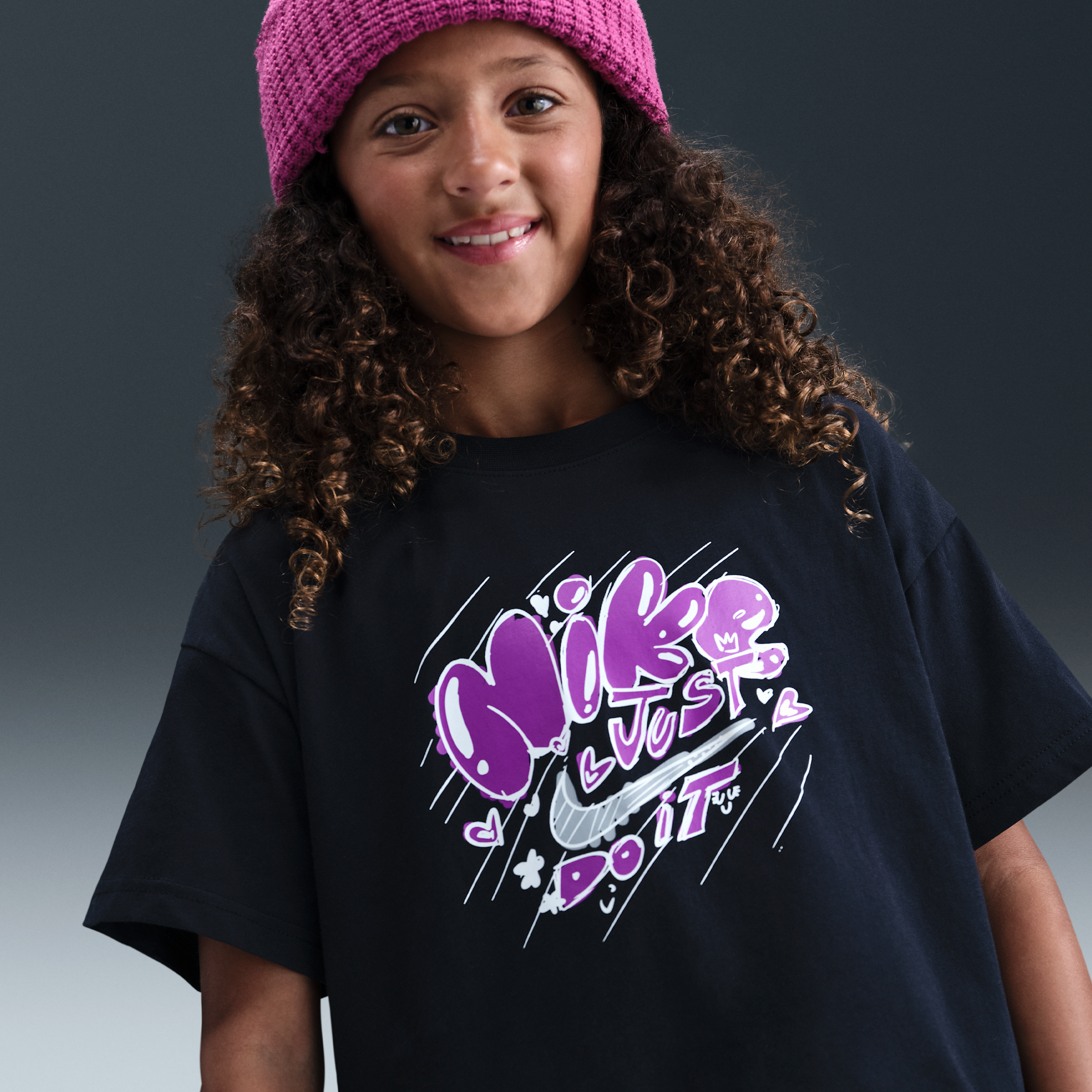 Nike Sportswear Big Kids' (Girls') T-Shirt in Black | HV5724-010