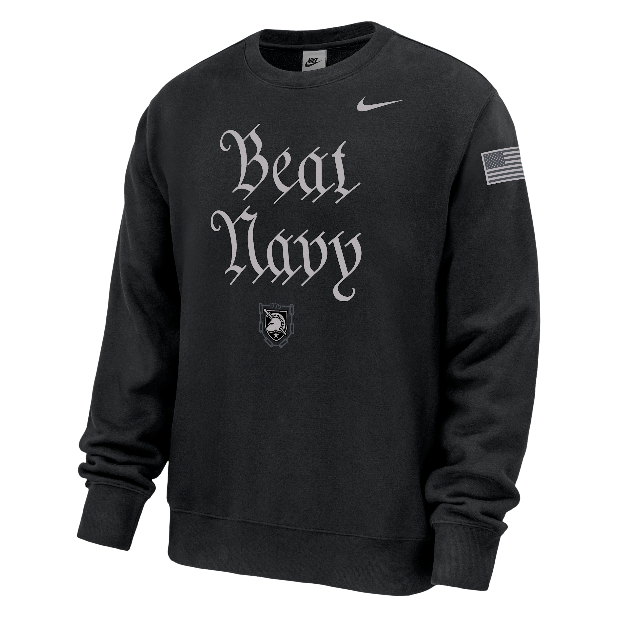 Army Rivalry Club Nike Men's College Pullover Crew in Black | M33234AN25-BLK