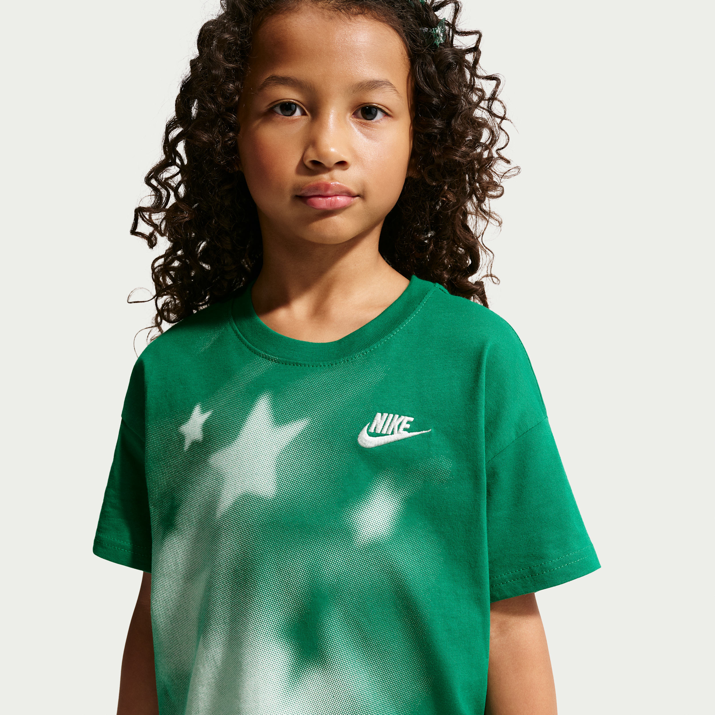 Nike Sportswear Big Kids' (Girls') T-Shirt in Green | II1268-365