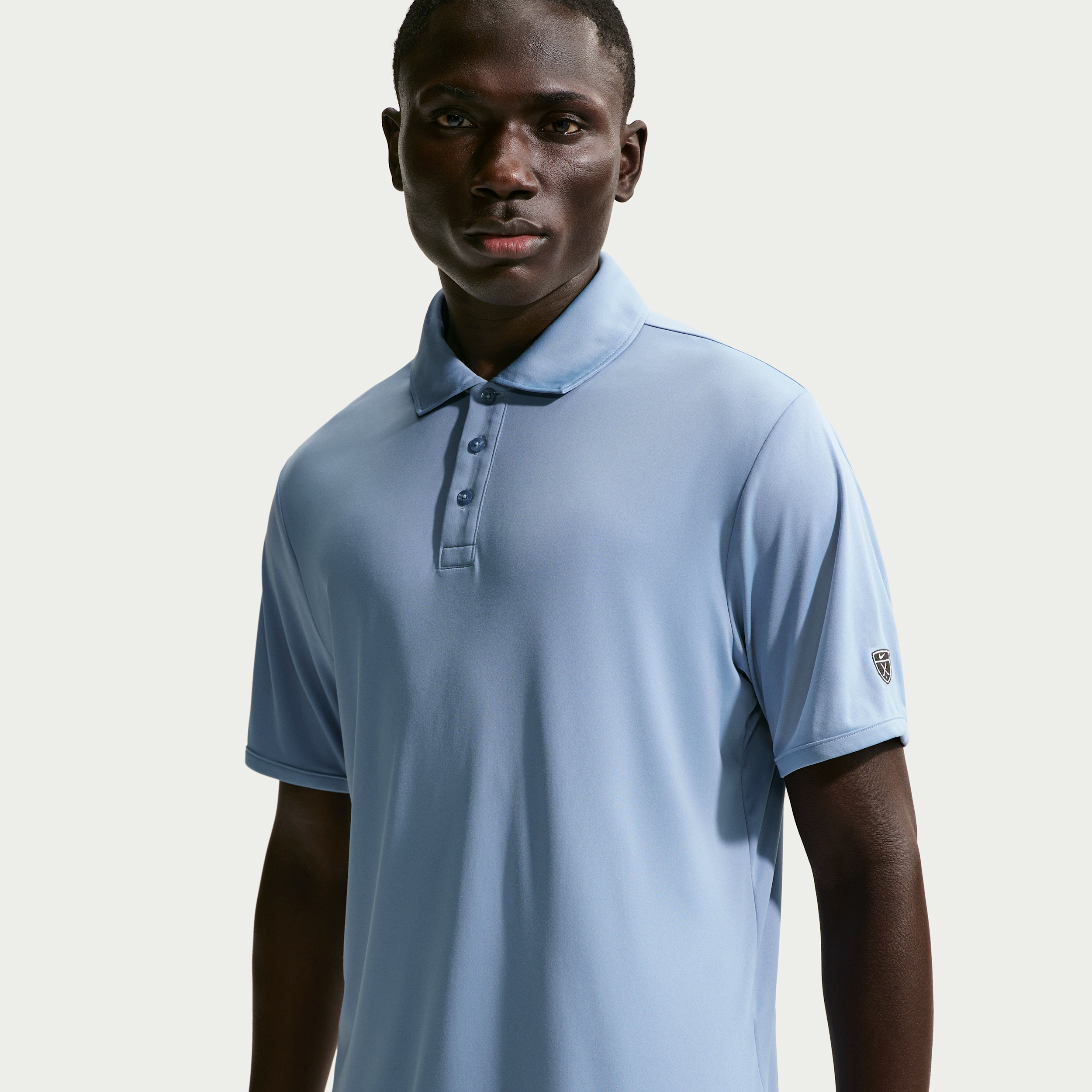 Nike Men's Par Dri-FIT Sleeve Logo Golf Polo in Blue | IQ7023-486