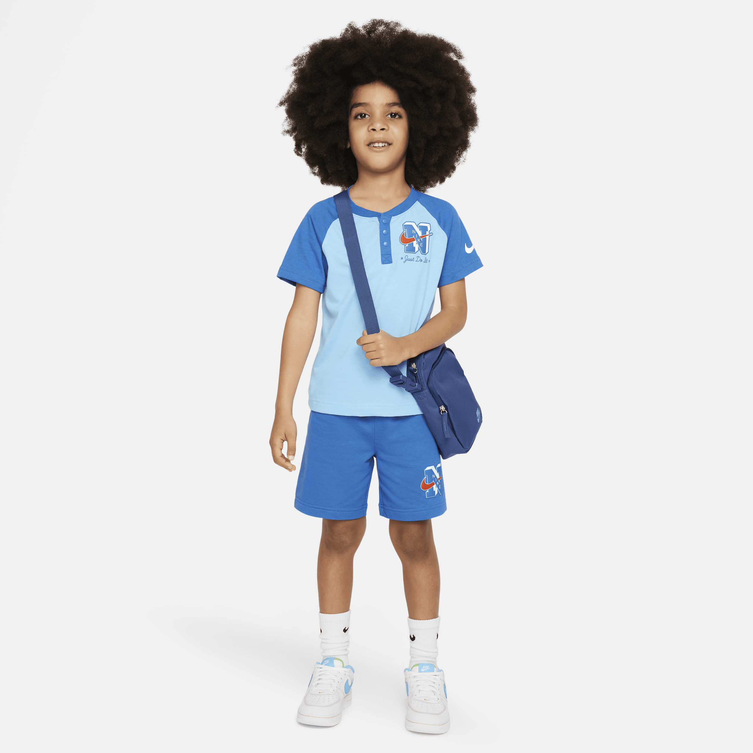Shop Nike Sportswear Next Gen Little Kids' 2-piece Shorts Set In Blue