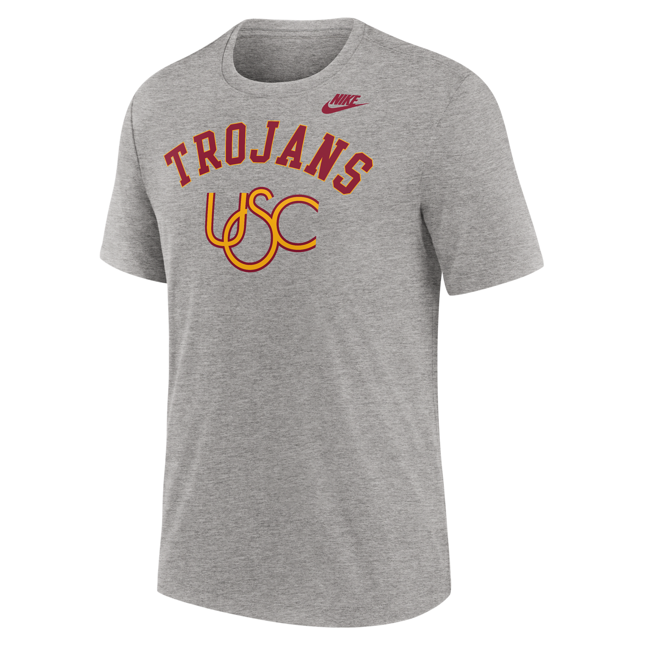 Nike Heather Gray Usc Trojans Legacy Arch Tri-blend T-shirt