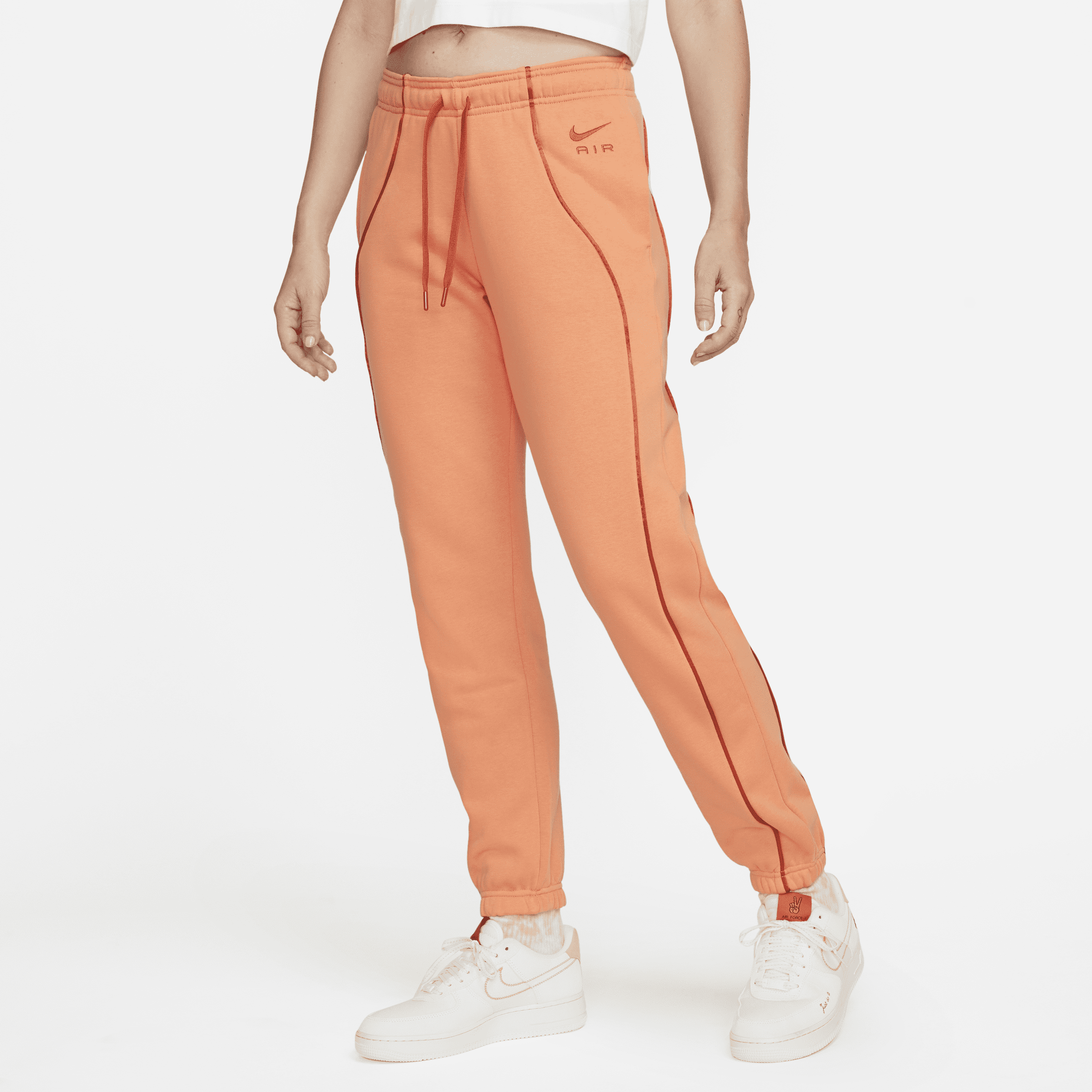 NIKE WOMEN'S AIR MID-RISE FLEECE JOGGER PANTS,14206667