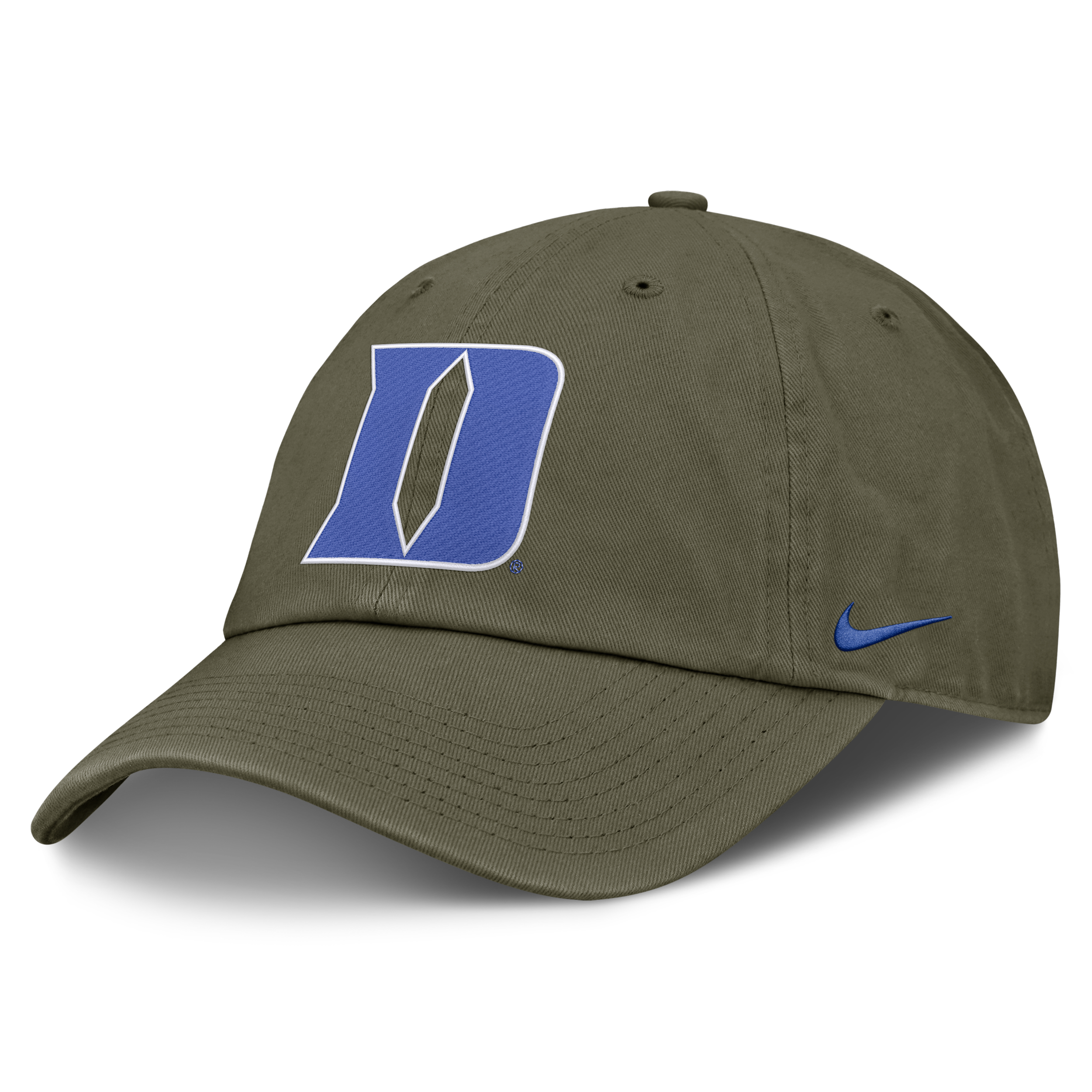 Nike Men's and Women's Olive Duke Blue Devils Primetime Club Adjustable Hat - Olive