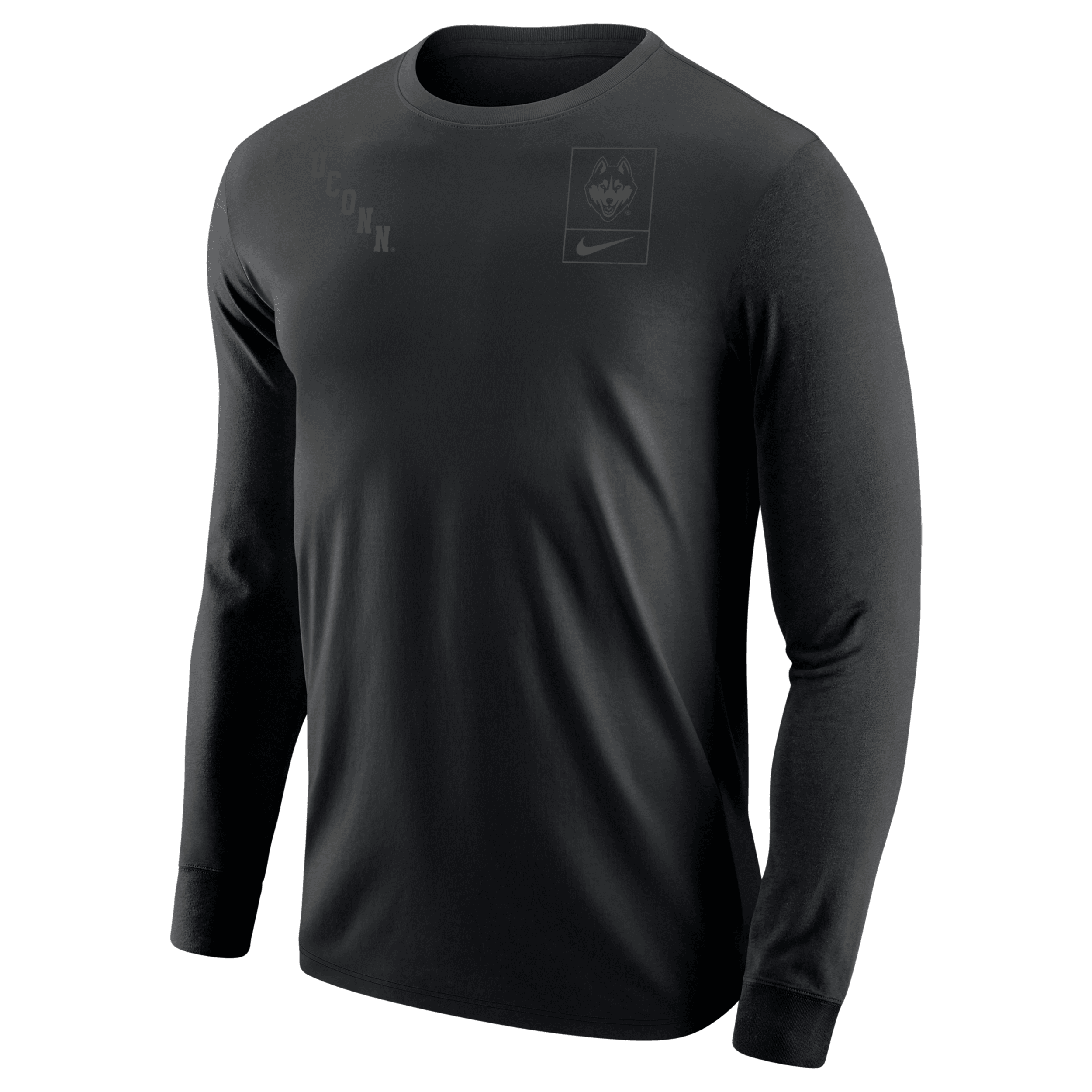 Nike Uconn Olive Pack  Men's College Long-sleeve T-shirt In Black