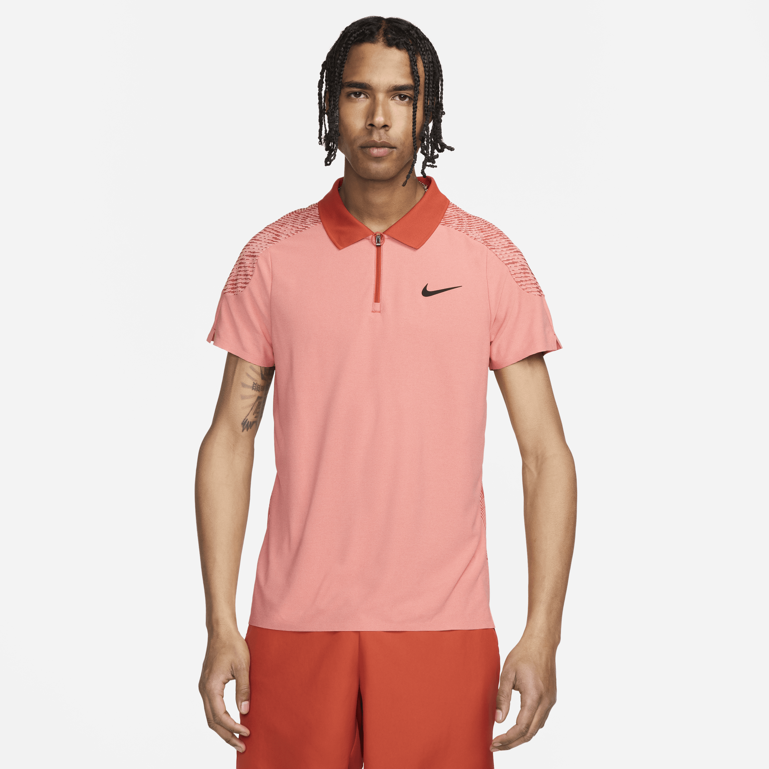 Shop Nike Men's Slam Dri-fit Adv Tennis Polo In Pink