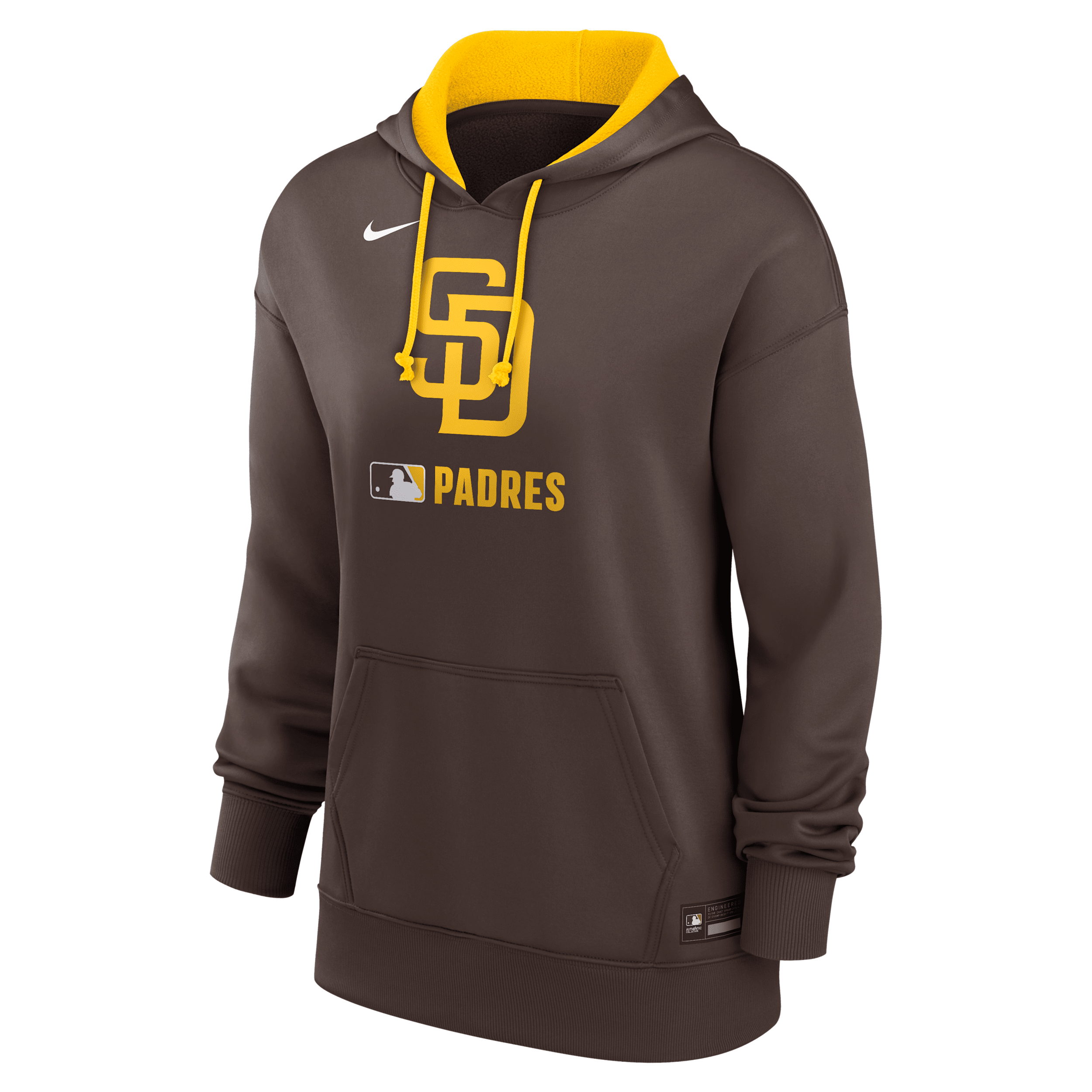 Nike Women's San Diego Padres Authentic Collection Therma Mlb Pullover Hoodie In Brown