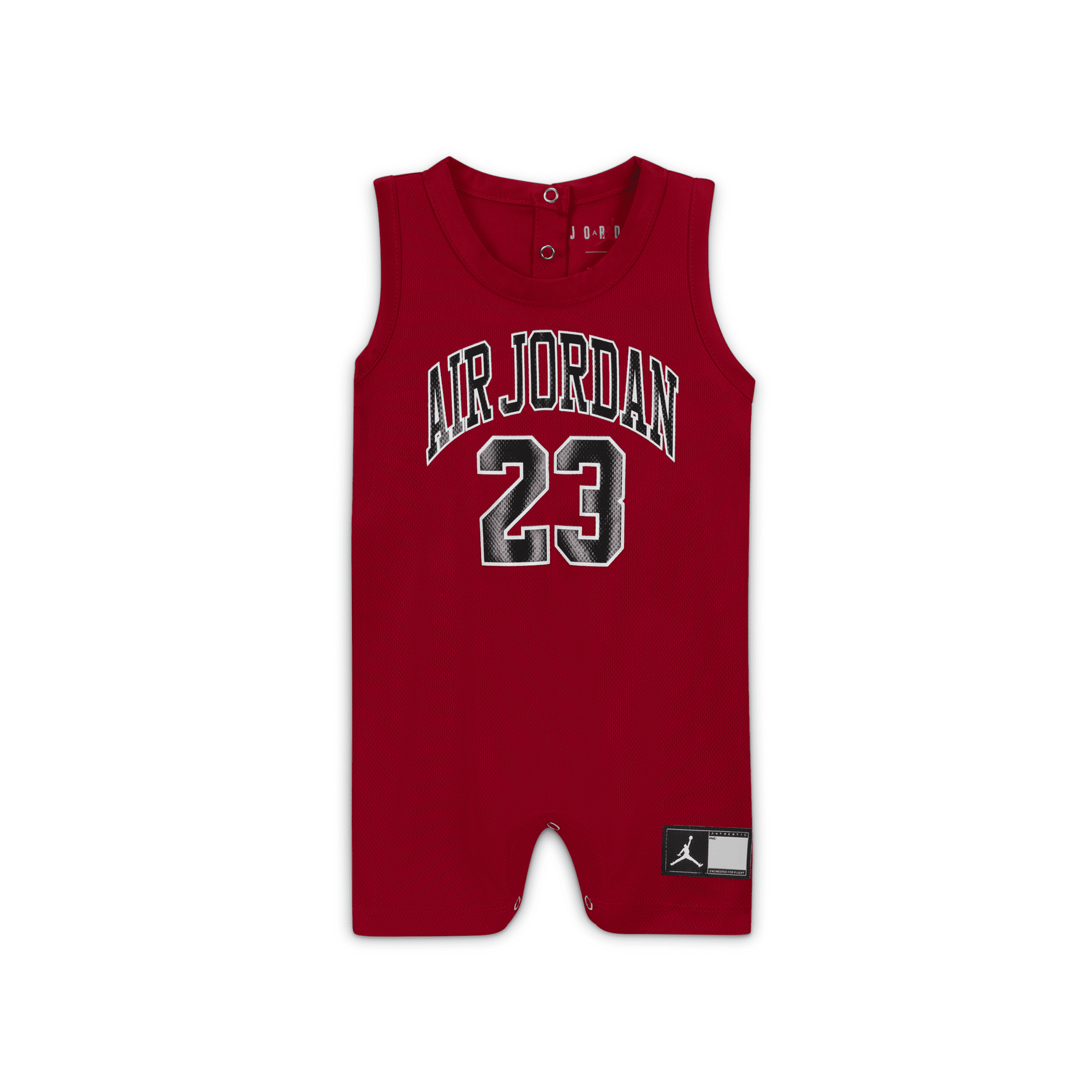 Shop Jordan Baby (12-24m) Jersey Romper In Red