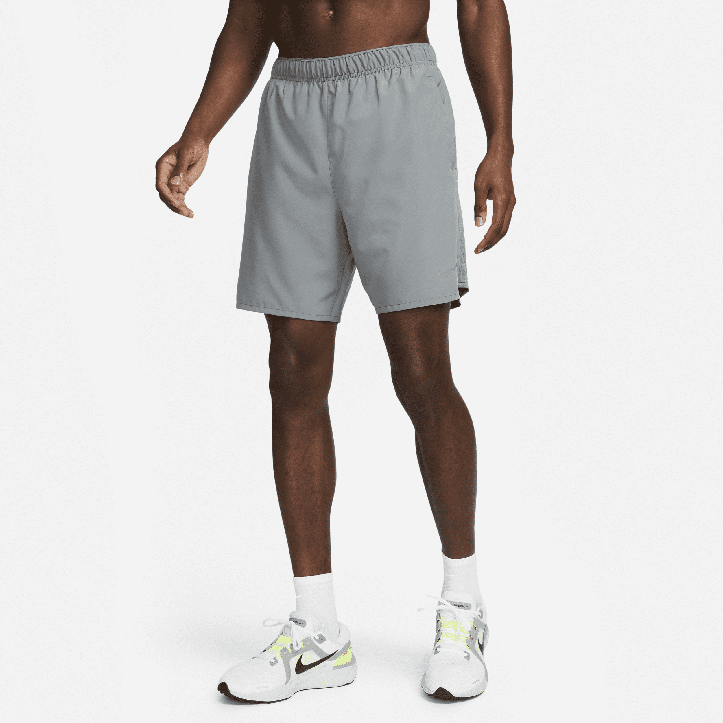 Shop Nike Men's Challenger Dri-fit 7" 2-in-1 Running Shorts In Grey