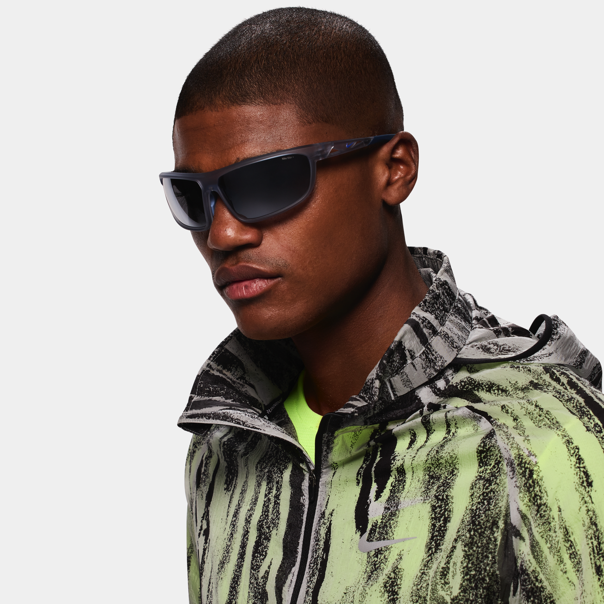 Shop Nike Unisex Windtrack Run Sunglasses In Grey