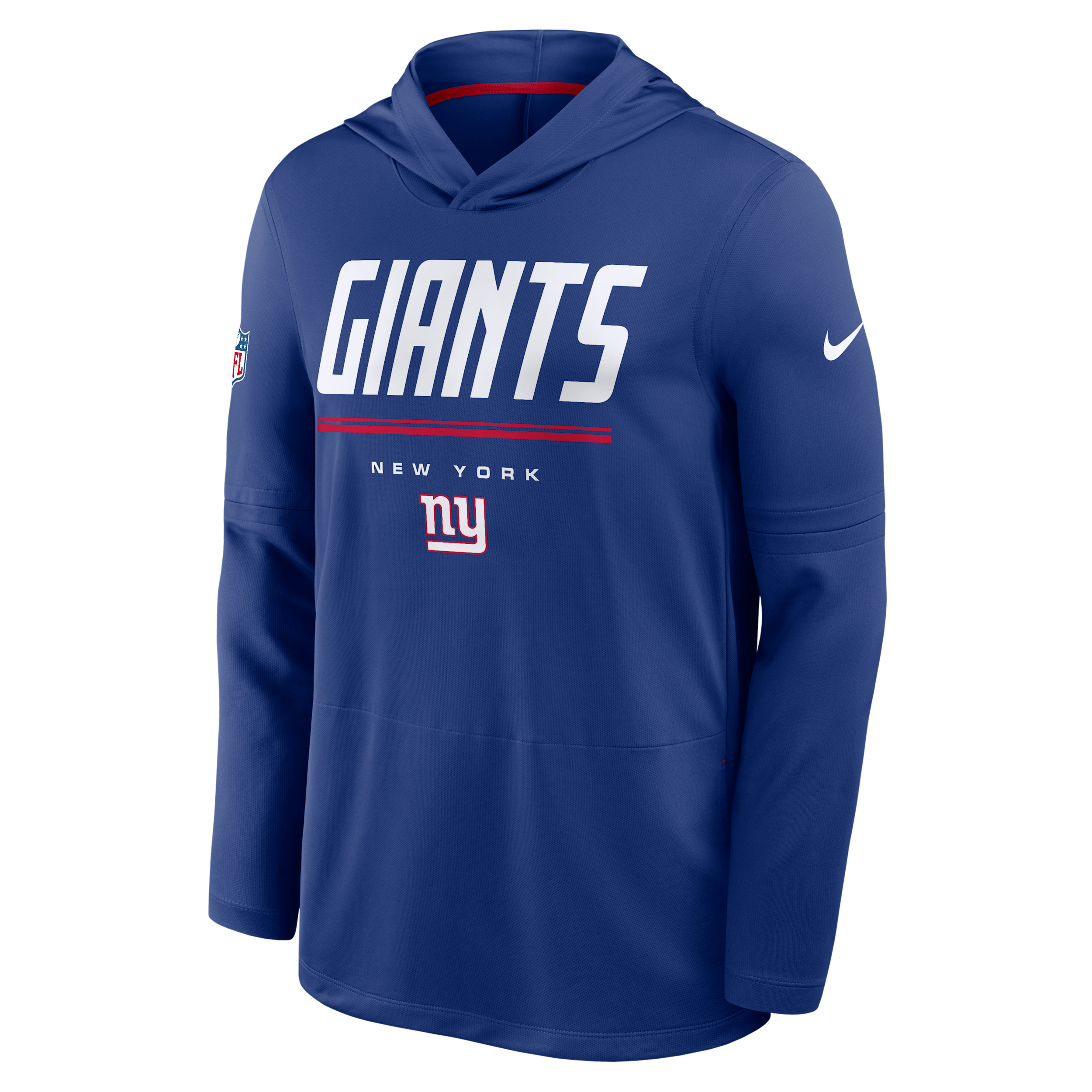 Nike Men's Royal New York Giants Sideline Lightweight Long Sleeve Hooded Dri-fit T-Shirt - Royal