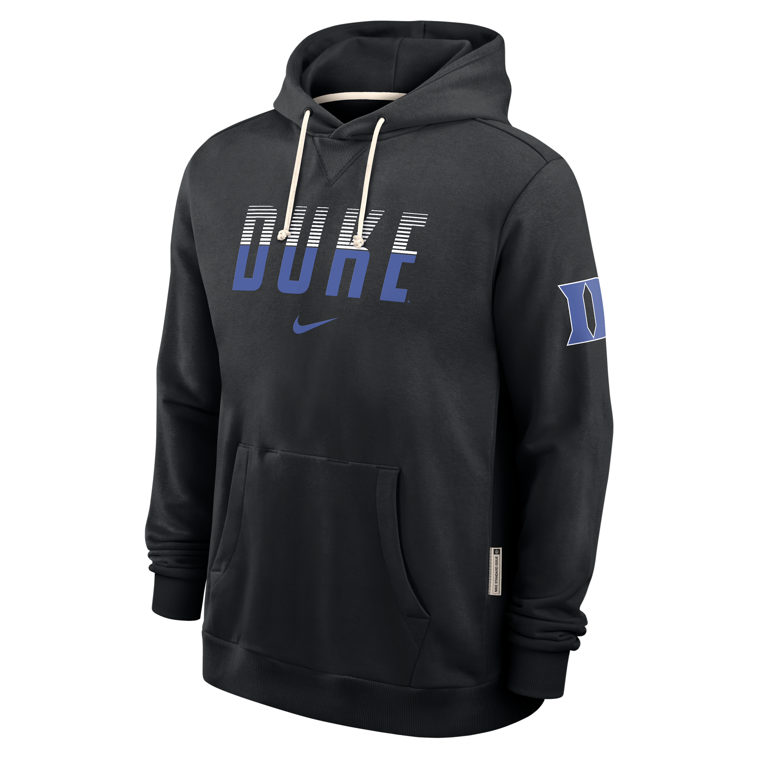 Duke Sideline Standard Issue Nike Men's Dri-FIT College Pullover Hoodie in Black | 03AZ00ADU-8DF
