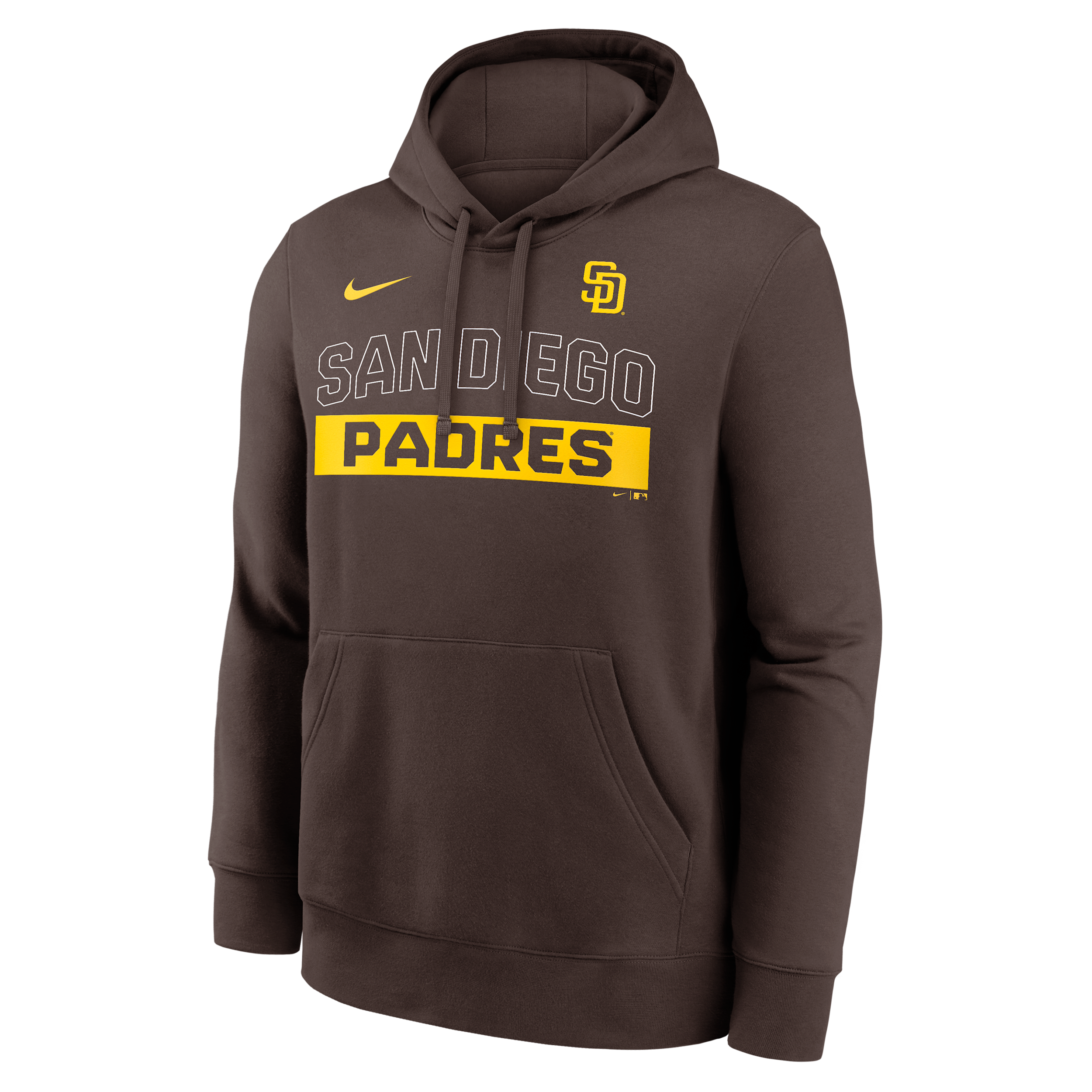 San Diego Padres Club Nike Men's MLB Pullover Hoodie in Brown | NKDK20QPYP-2VW