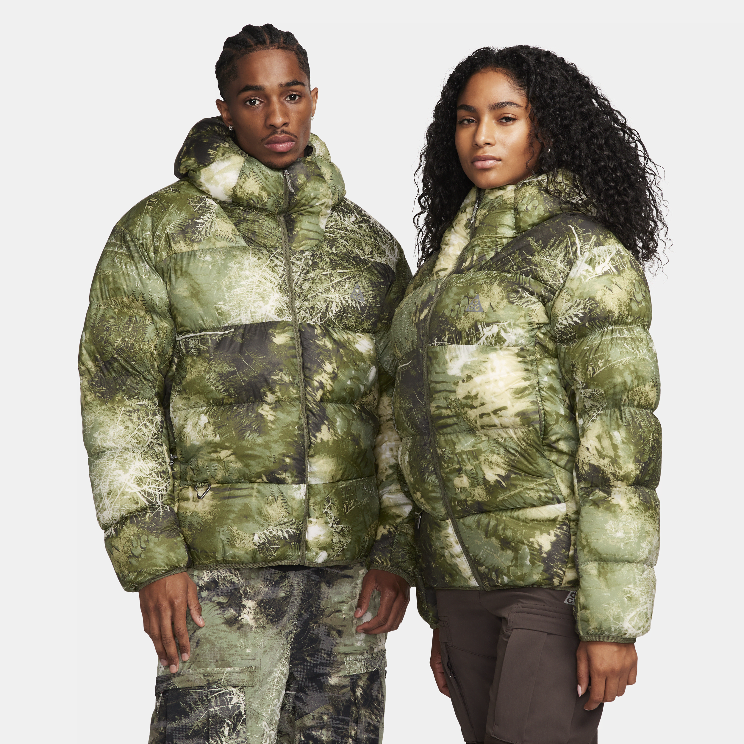 Shop Nike Unisex  Acg "lunar Lake" Puffer Therma-fit Adv Loose Hooded Jacket In Green