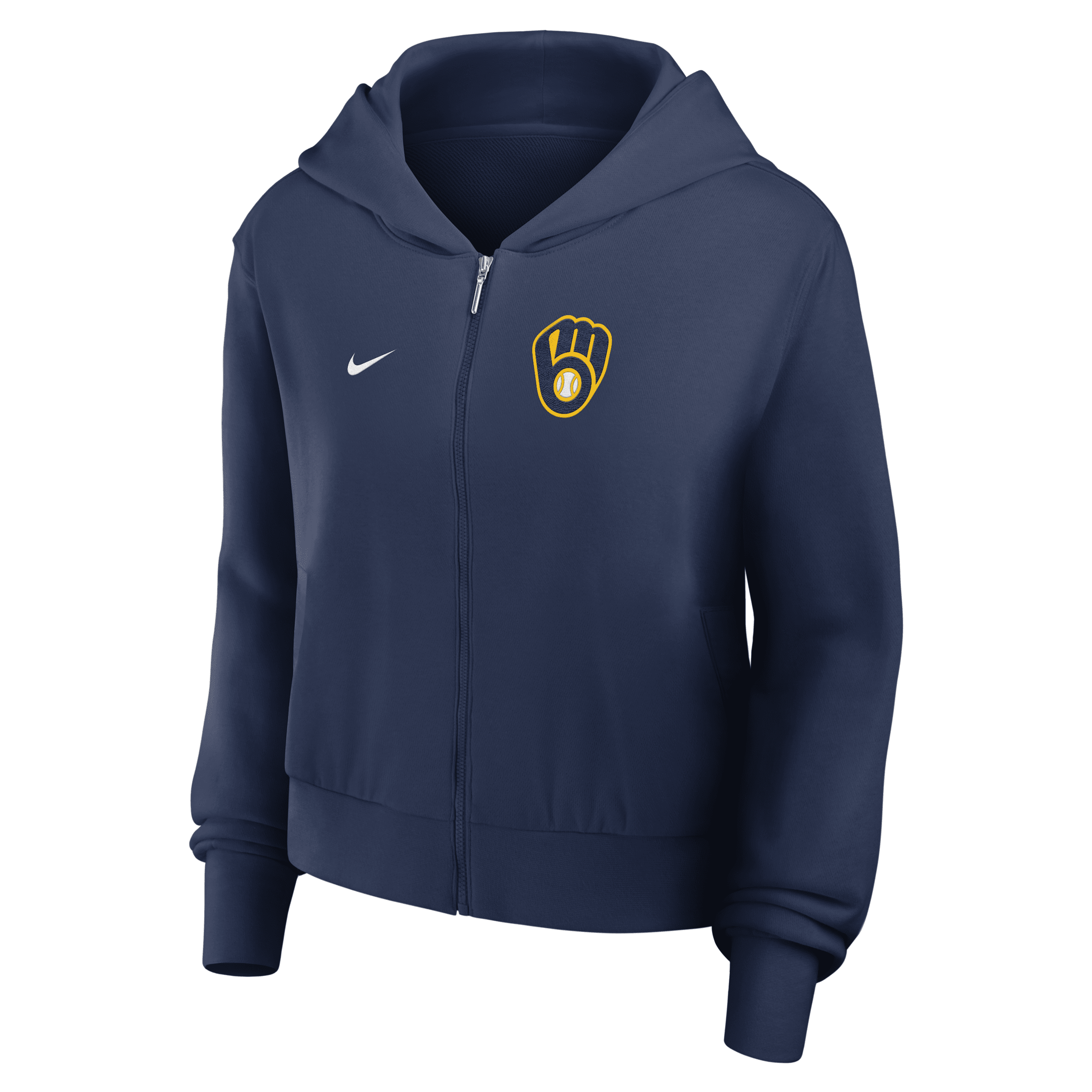Nike Milwaukee Brewers Womenâs  Women's Mlb Full-zip Hoodie In Blue