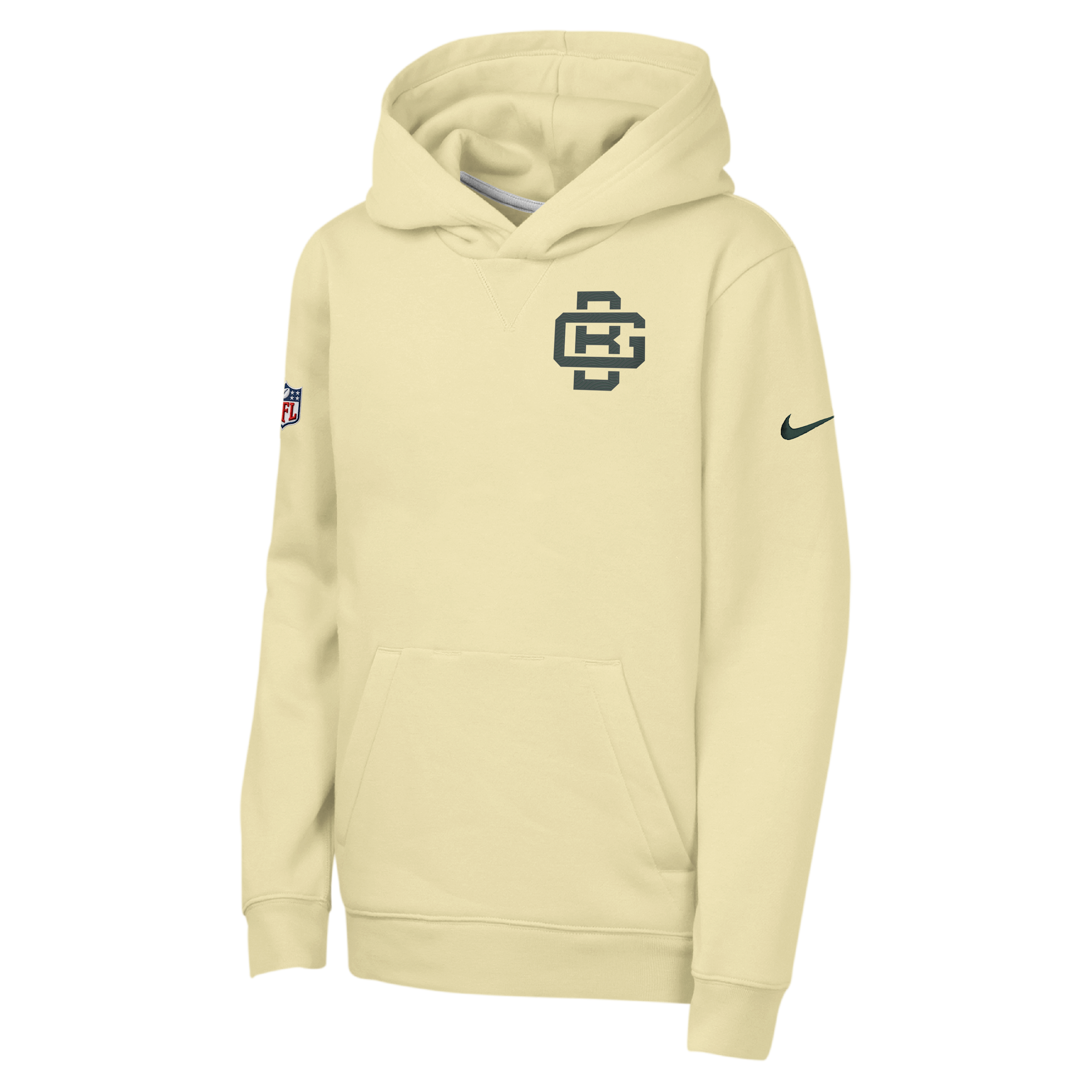 Green Bay Packers Rivalries Collection Sideline Club Big Kids' Nike NFL Pullover Hoodie in Brown | Z1B7NFSSPCK-000