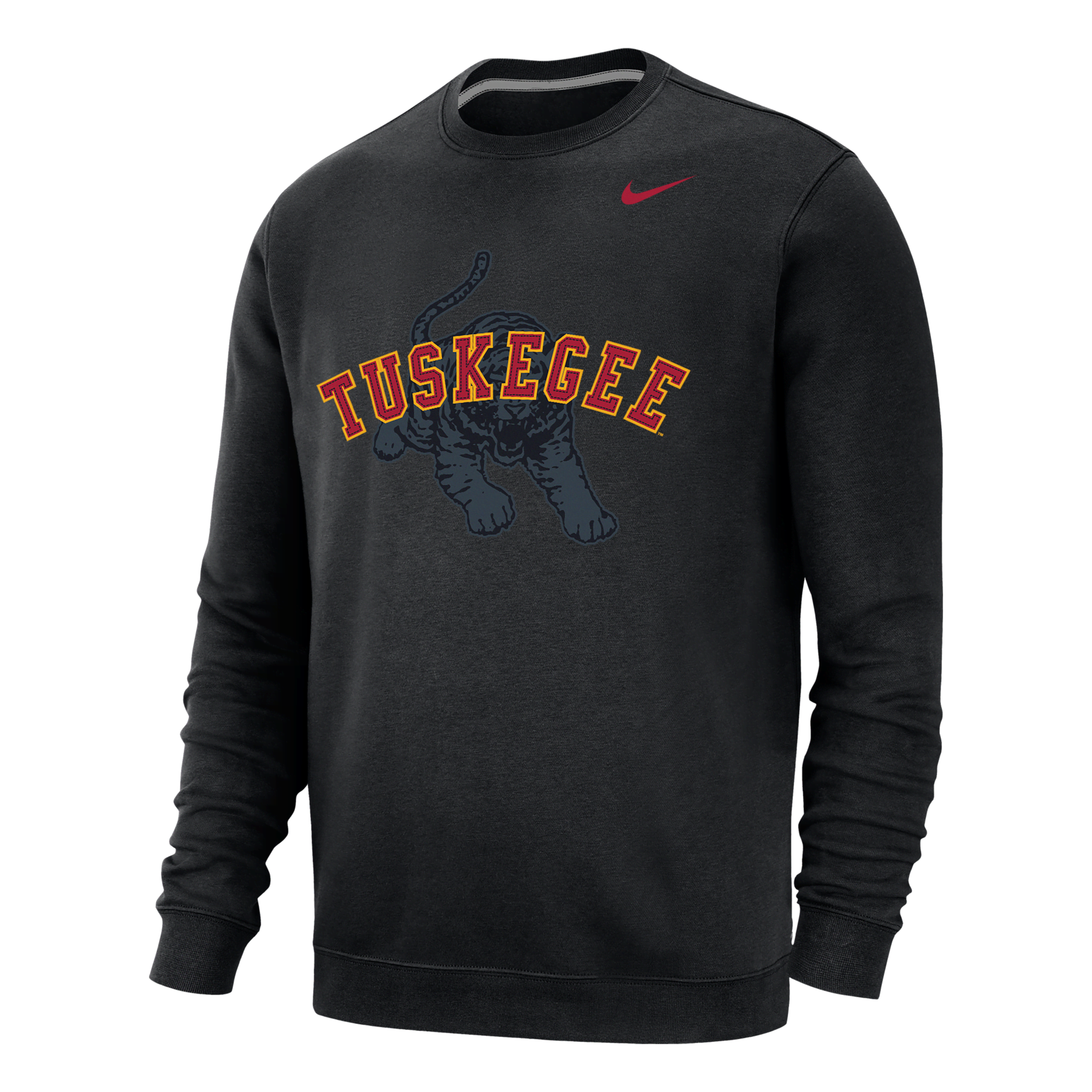 Nike Men's College Club Fleece (tuskegee) Sweatshirt In Black